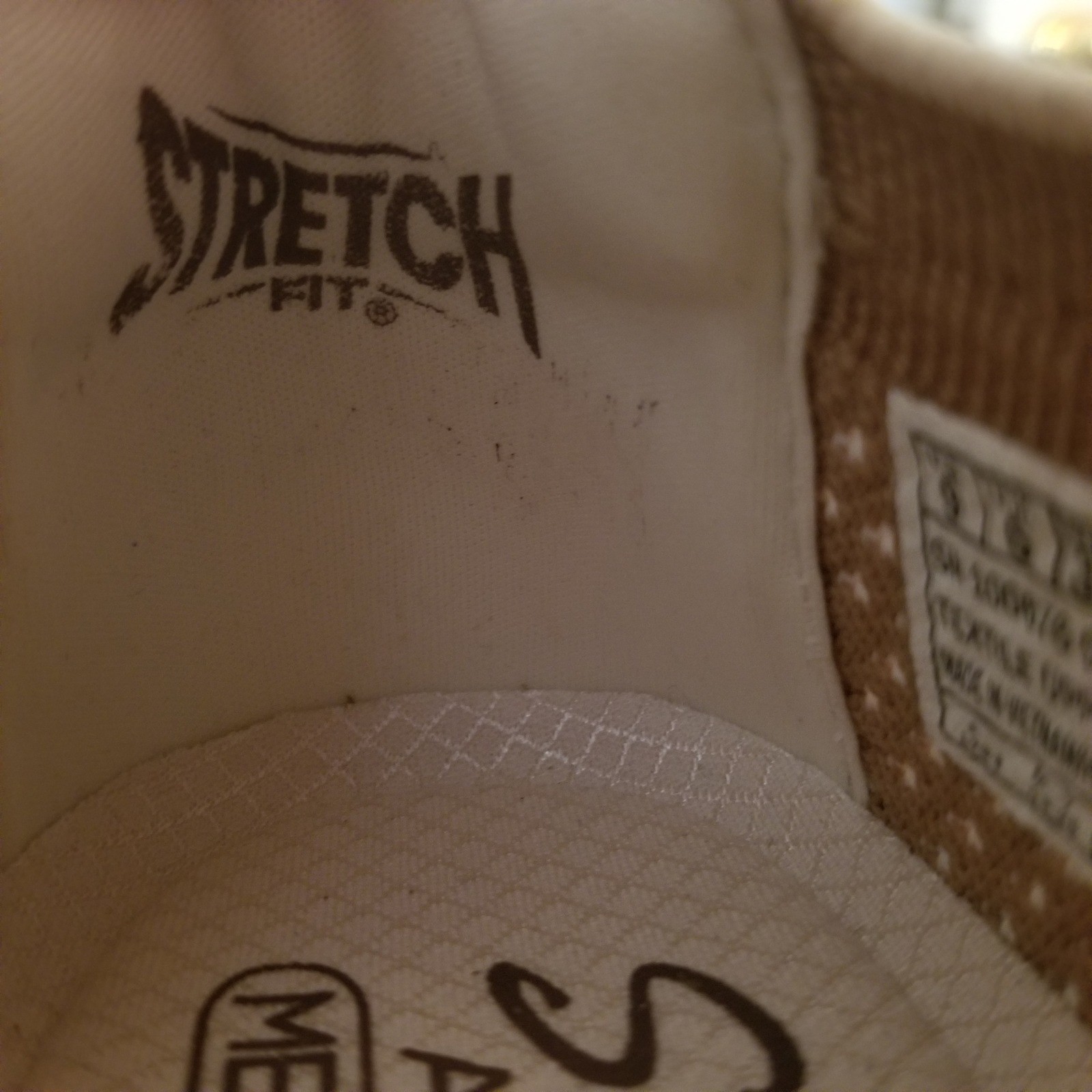 Skechers Stretch Fit Knit Slip On Sneakers Cream Tan Bow Detail Loafers Womens 9