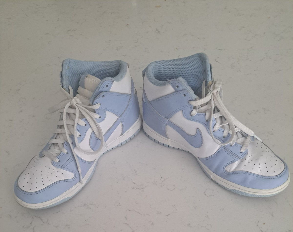 Size 9 – Nike Dunk High Women’s Aluminum Blue Tint White Sneakers