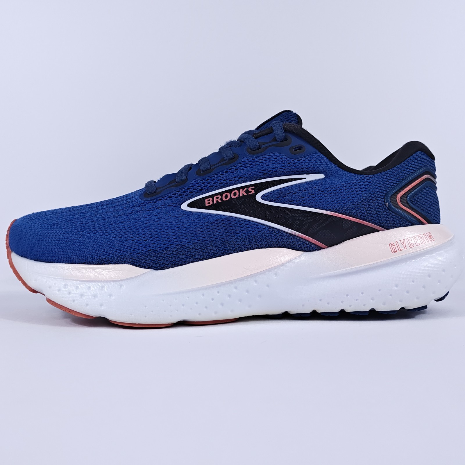 Brooks Glycerin 21 Womens 9.5 Wide Neutral Max Cushion Road Running Shoes Blue