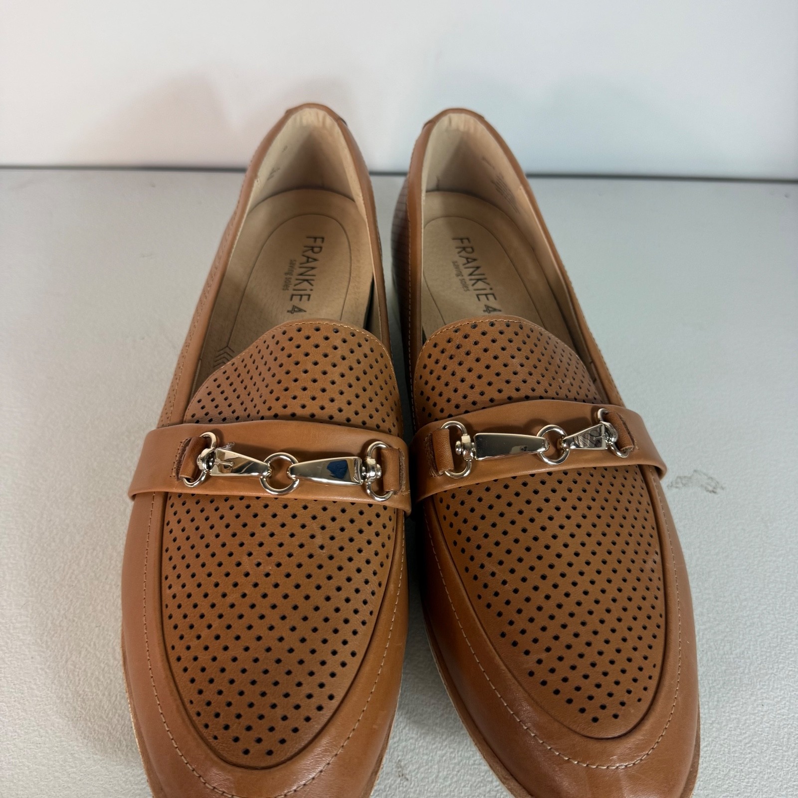Frankie 4 Jenn Tan Brown Leather Slip On Women’s US 13 UK 10.5 EUR 45 Near New