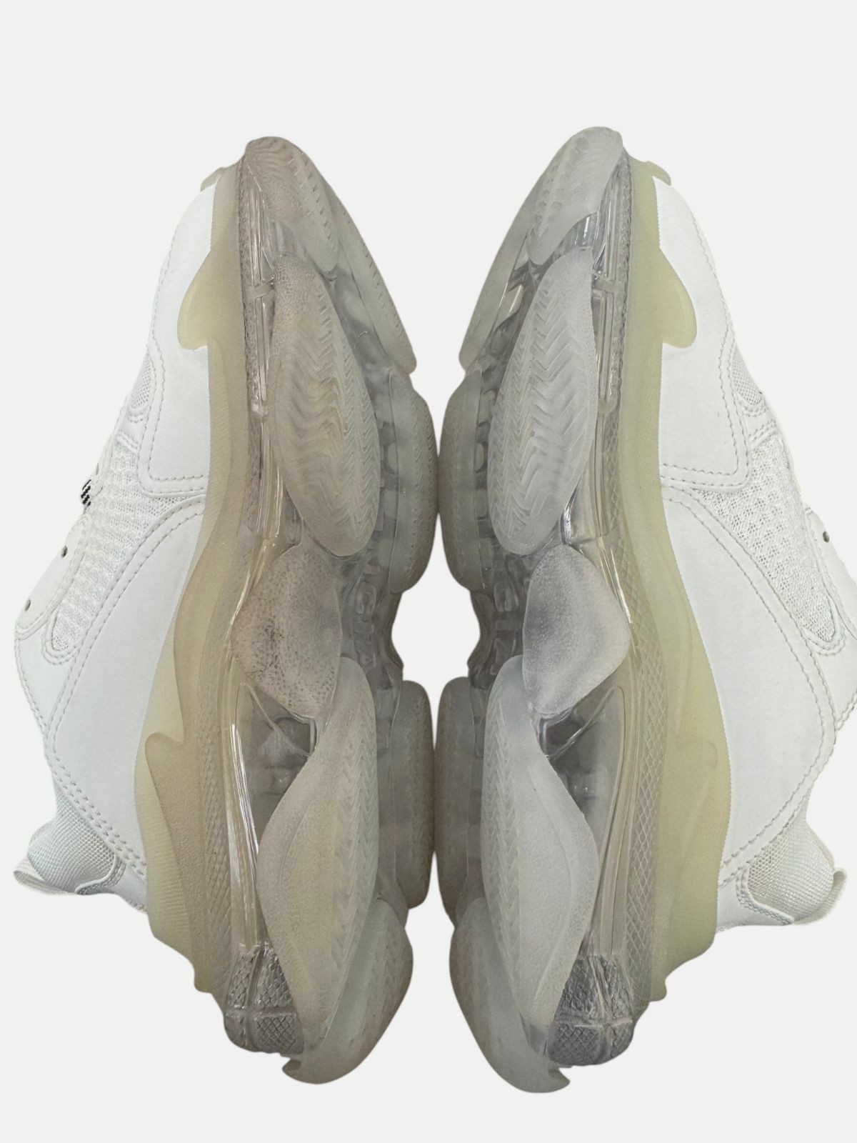 Balenciaga Women’s White Triple S Clear Sole Sneaker Shoes Size EU:37 US:7