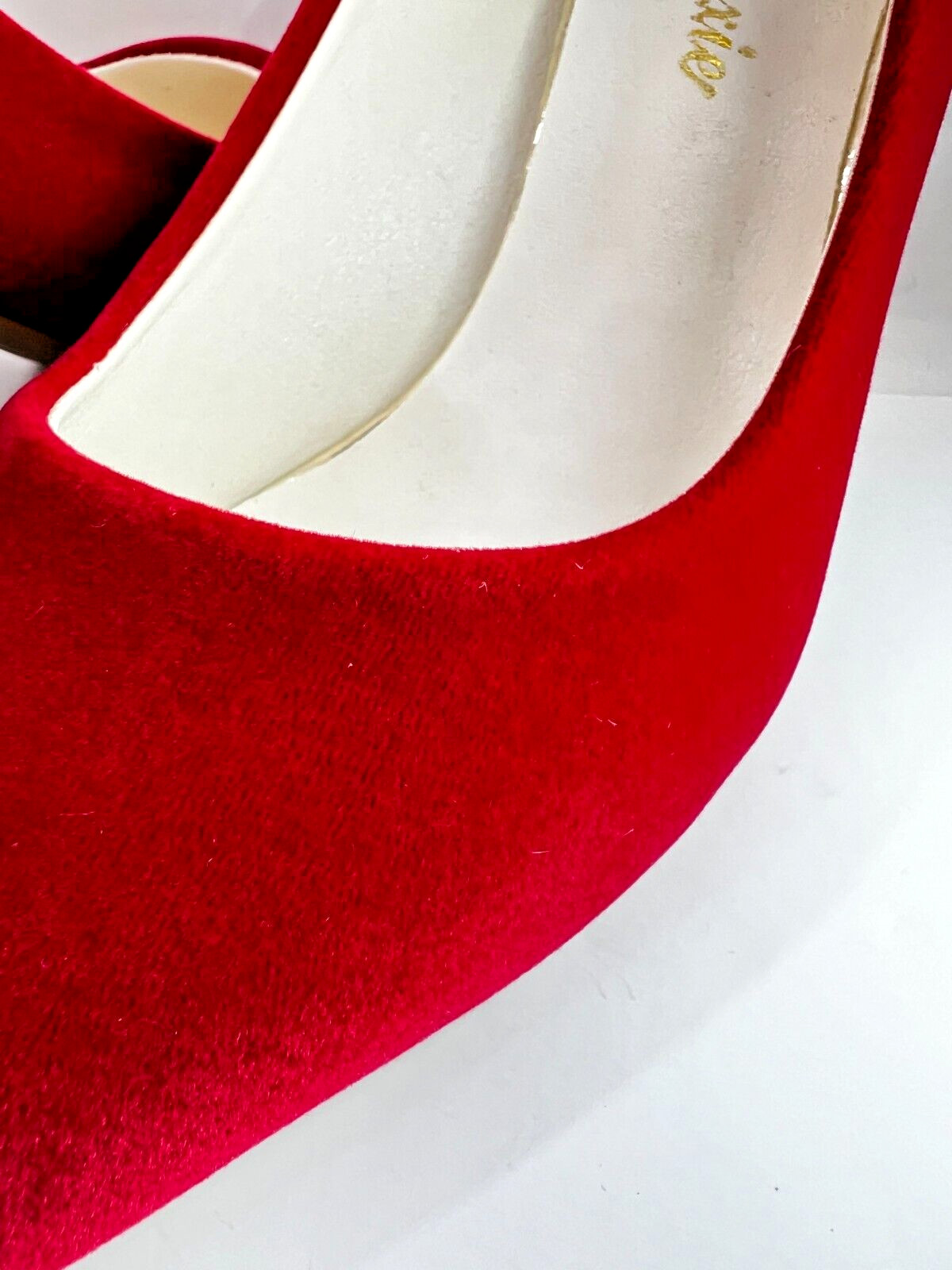 Lot of 2 PAIR New Womens Heels US Size 6 RED-Liguannoxie 3.25″ BLACK-Merrori 4″