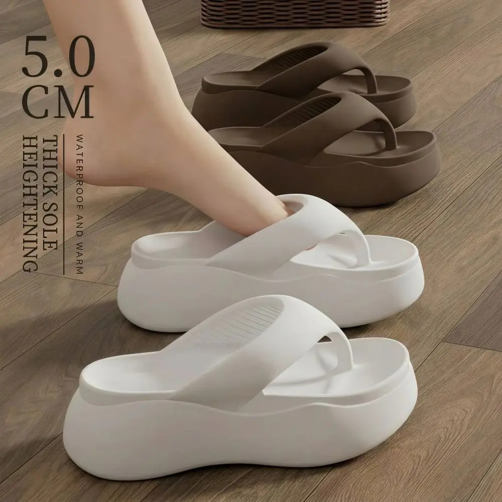 Height-increasing Platform Slippers Non-slip 5CM EVA Beach Sandals Lightweight S