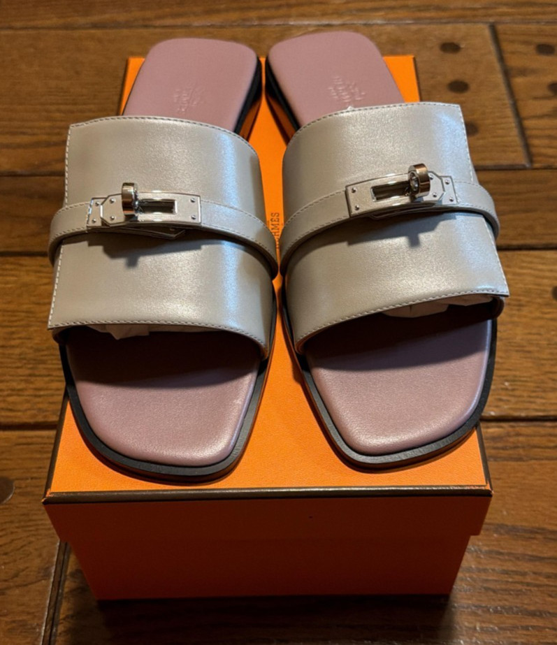 Hermes Giulia Sandal in Beige Galet – Size 41.5 – Brand New – Sold Out Worldwide