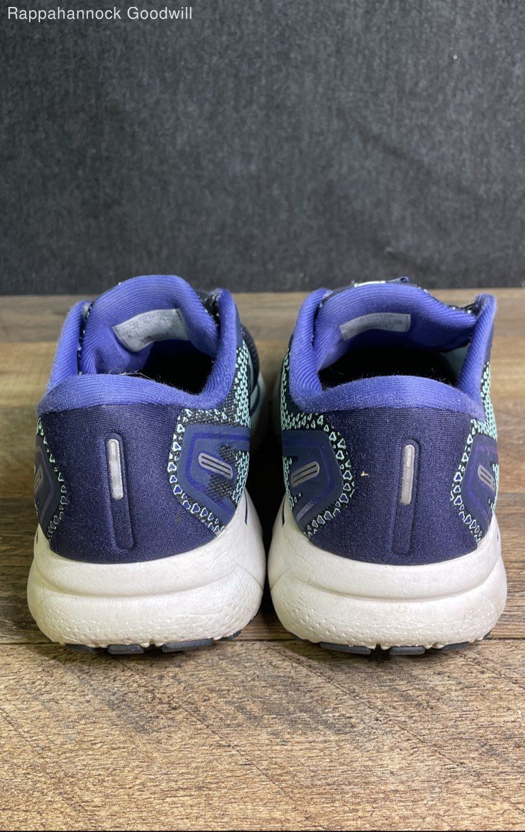 Brooks Ghost 14 Navy Blue Lilac Women’s Running Shoes Size 8 Missing Laces