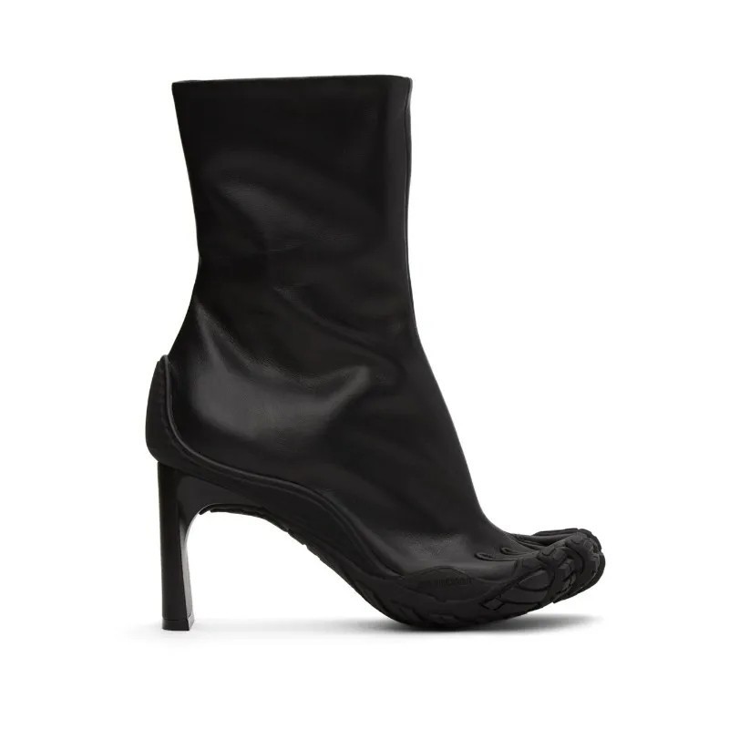 Five Finger Toe Fashion High Heel Ankle Boots New Elastic Mesh Cloth Socks Boots