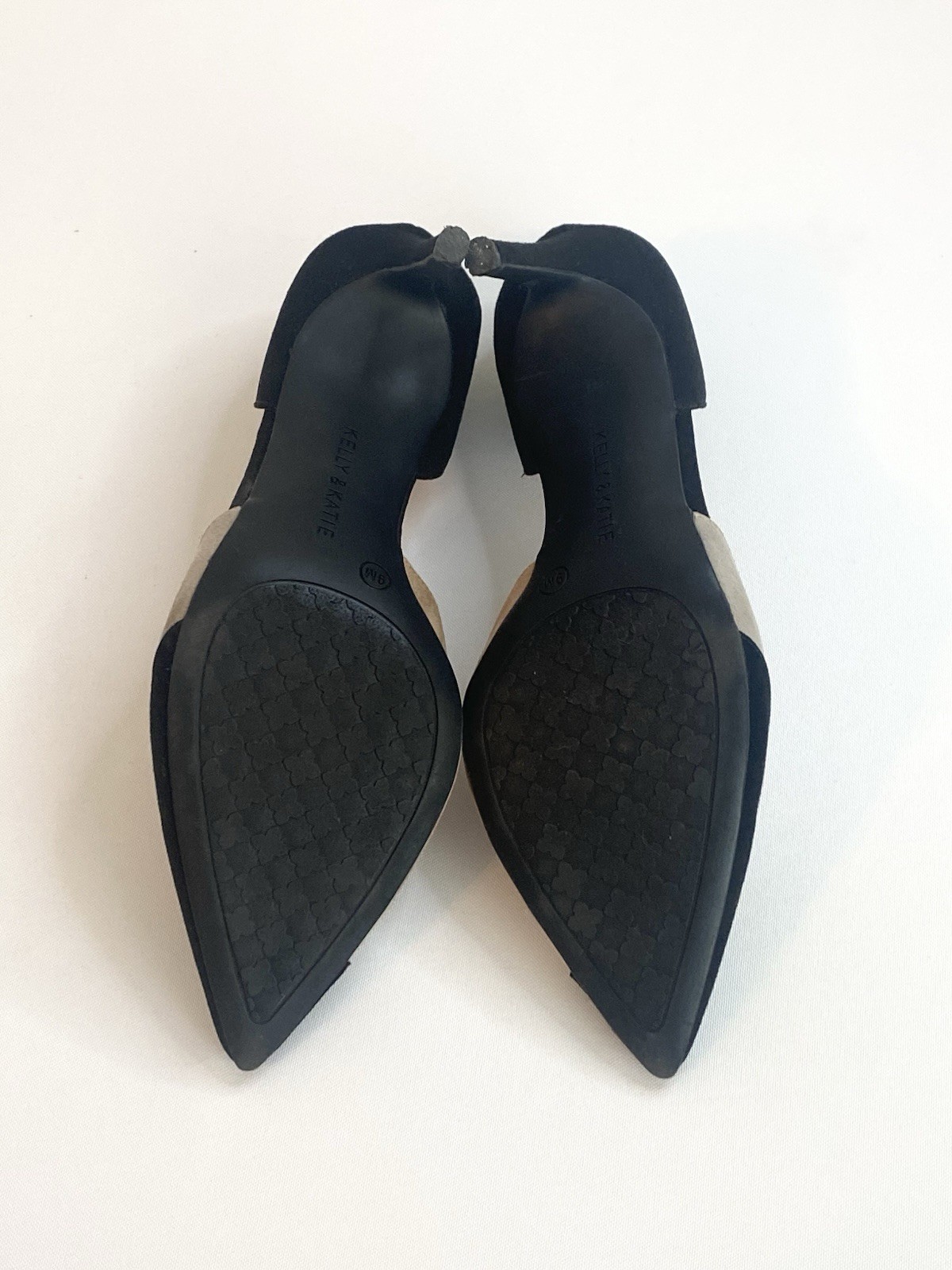 Kelly & Katie Womens Colorblock Pointed Toe Stiletto Pumps Black Beige 9 B
