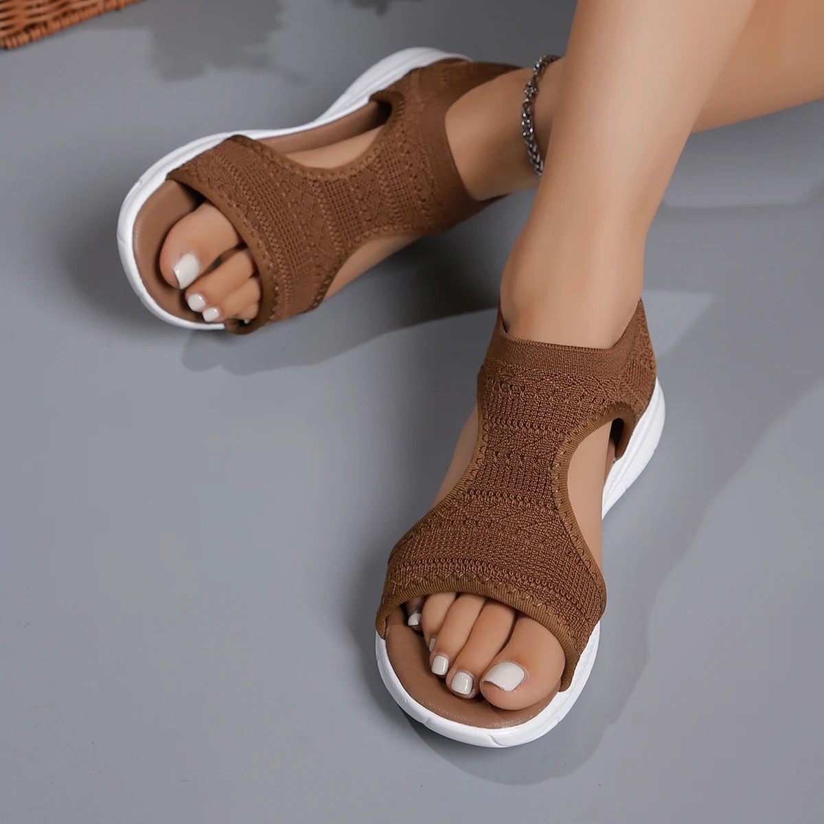 Orthopedic Slingback Sandals for Women Breathable Sport Slide Shoes Summer 2025