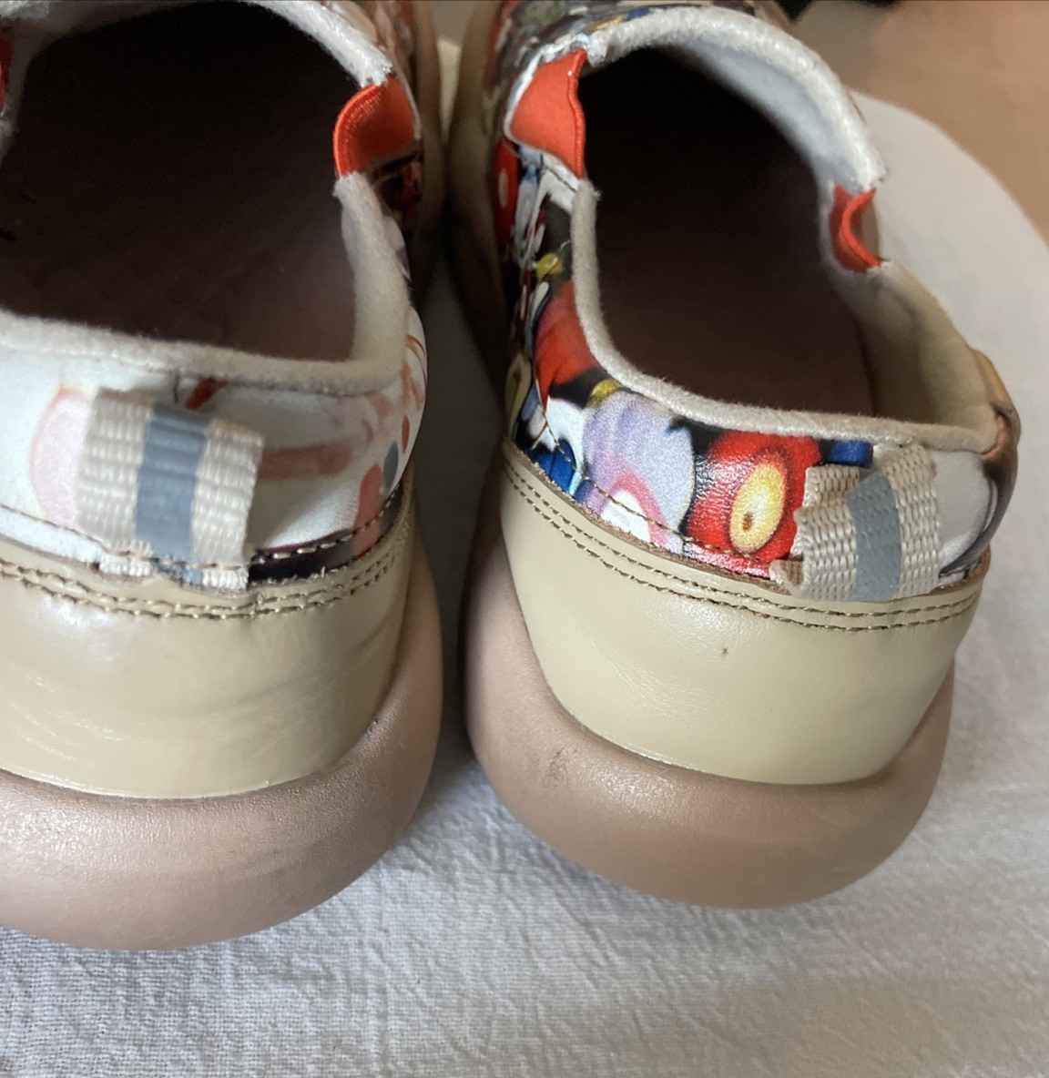 Painted Travel Loafers Artsy Boho Lightweight Casual Comfortable SlipOn Size 9.5