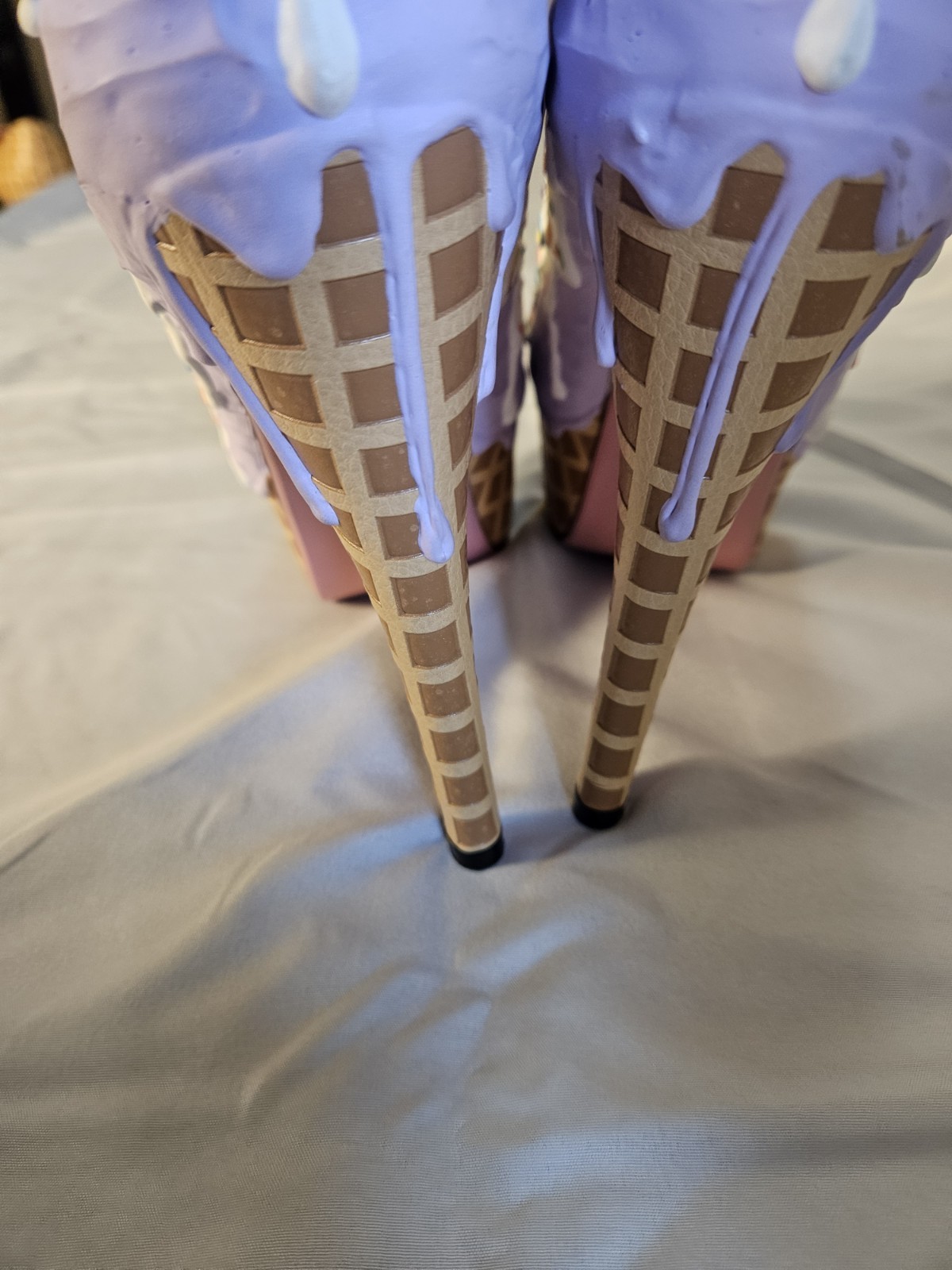 Shoe Bakery Ice Cream Cone Heels Whimsical Statement Handmade 8 Dessert Theme