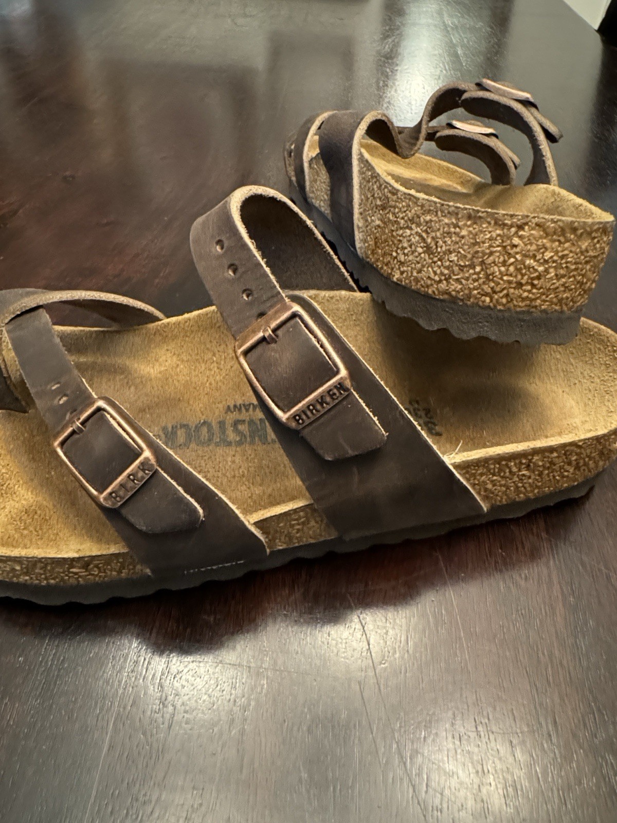 Birkenstock Mayari Dark Brown Oil Leather Size 36 Regular Fit