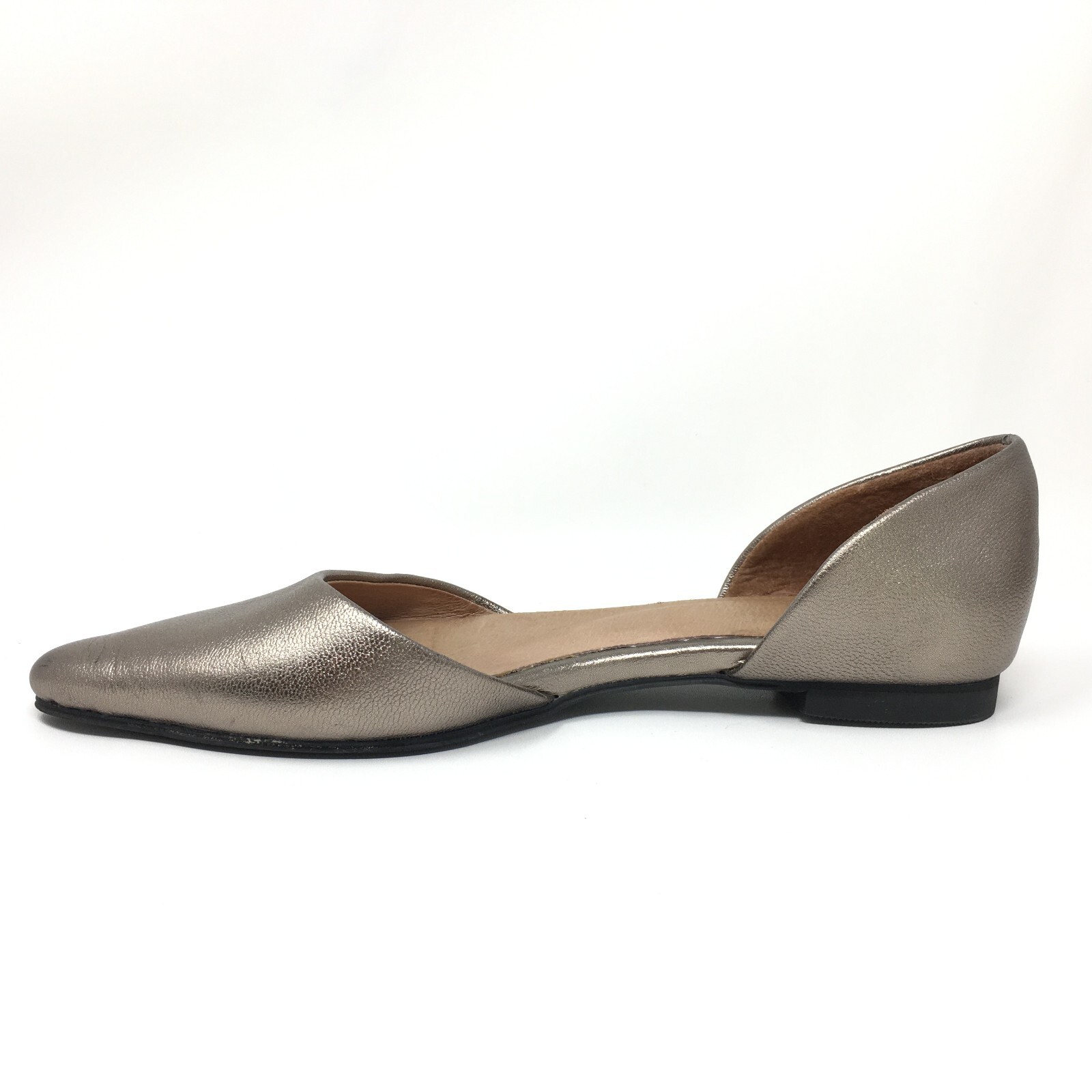 J Jill Ida D’Orsay Flats Loafers Shoes Womens Size 6 Gold Leather Slip On
