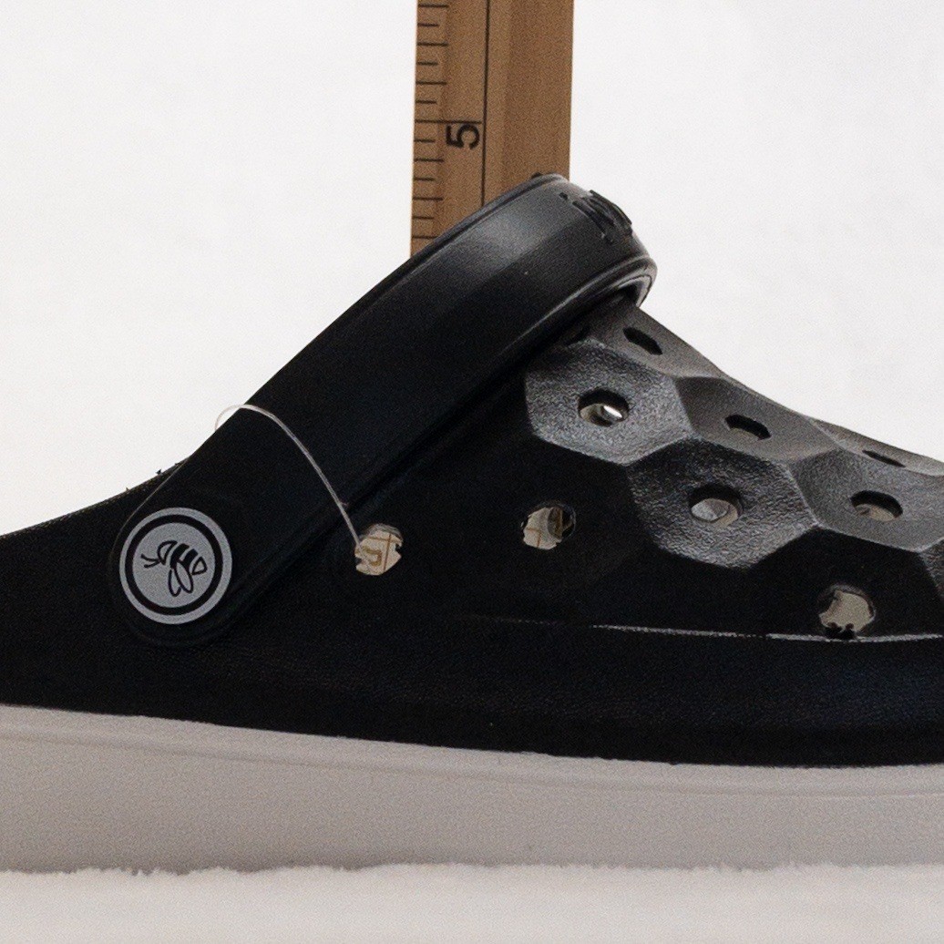 Joybees Varsity Clogs Womens Size 8 Black White Two Tone EVA Slip On New