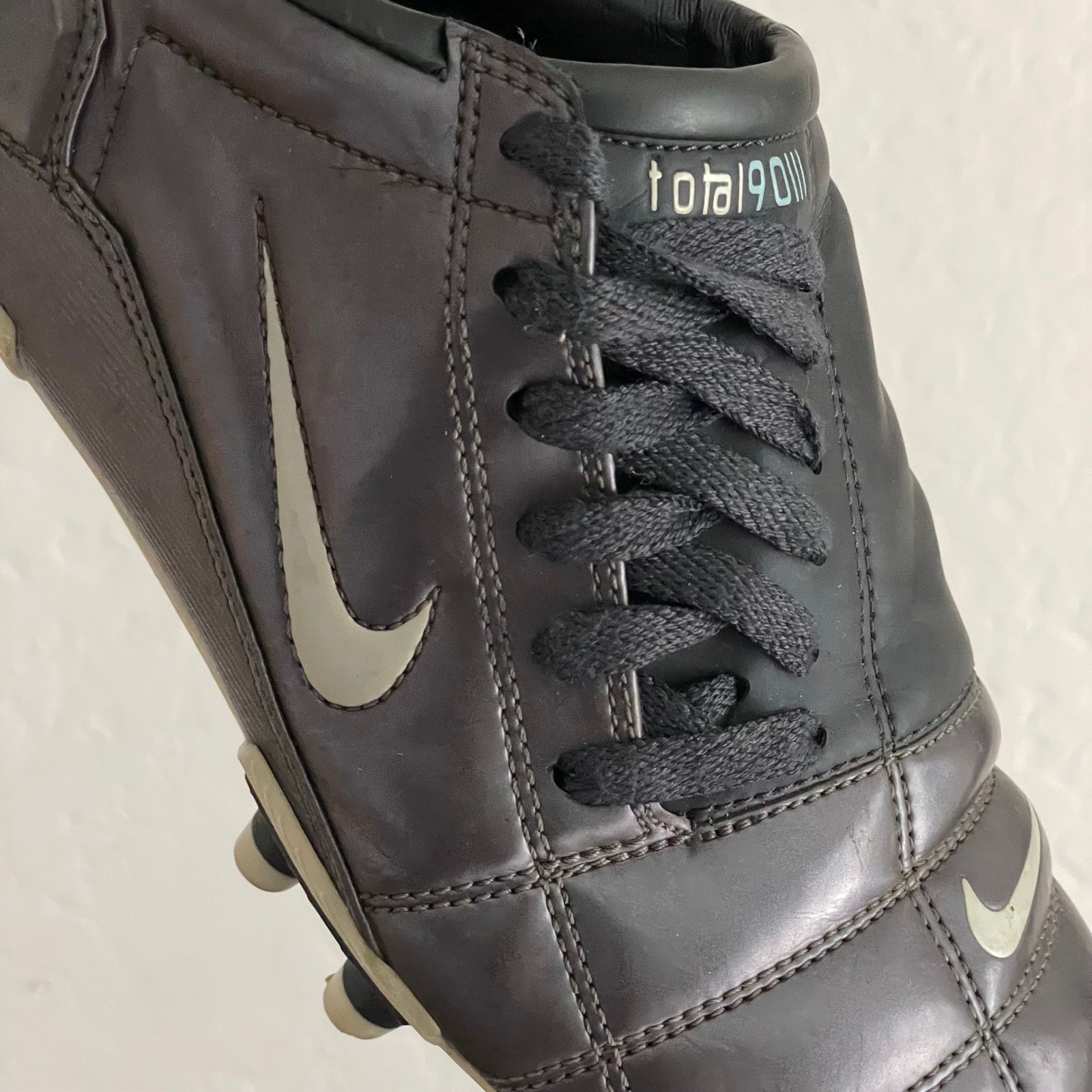 Nike Total 90 III FG Womens 8.5 Plum Grey Vintage Soccer Cleats Rare Y2K