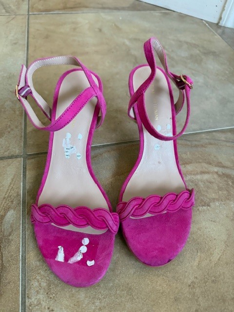Stuart Weitzman Dancer Twistie 100 Suede Sandal Women’s Pink 7.5