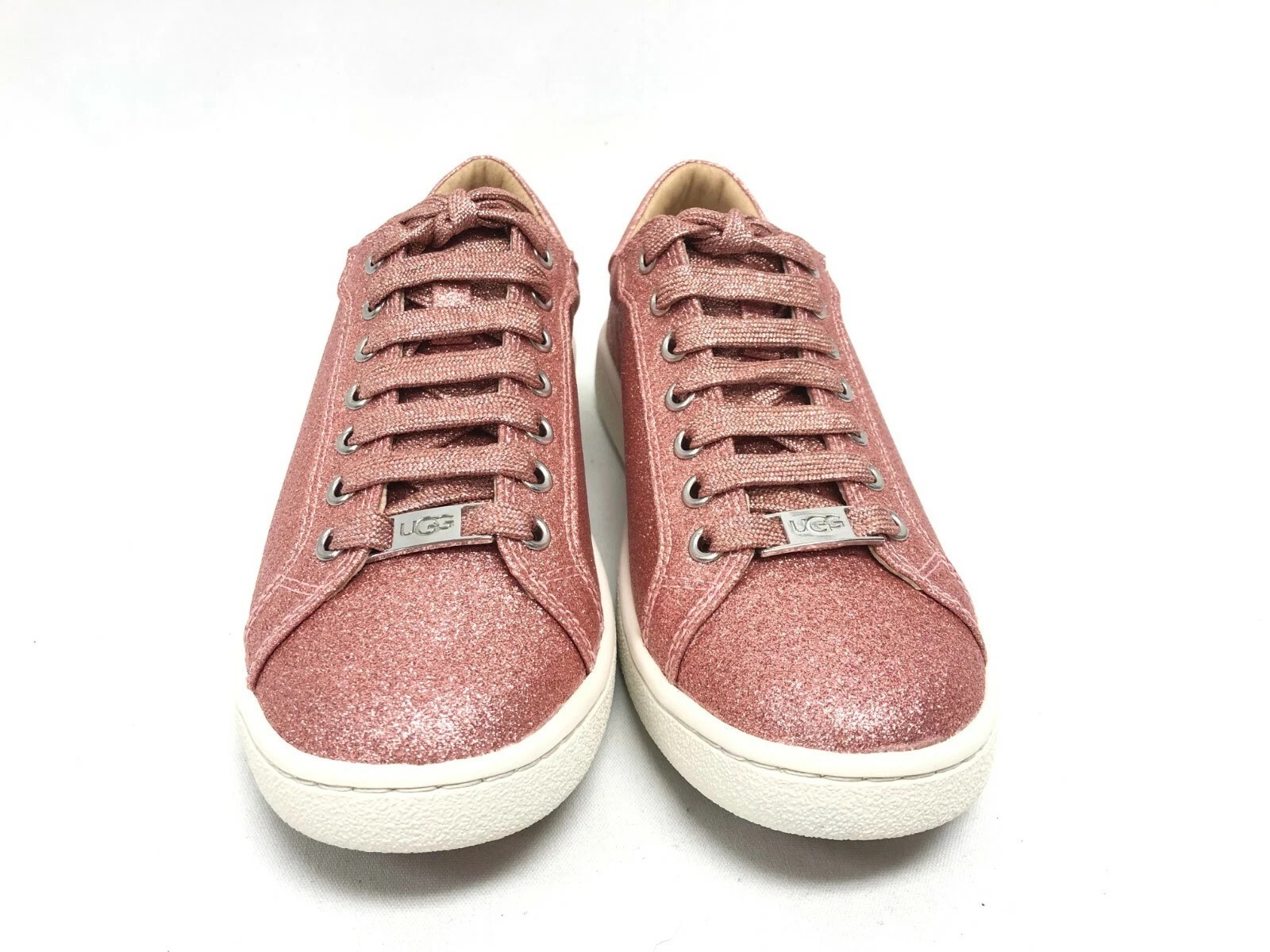 Ugg Australia Milo Glitter Pink Lace Up Sneakers Tennis Shoes 1100213 Size 8