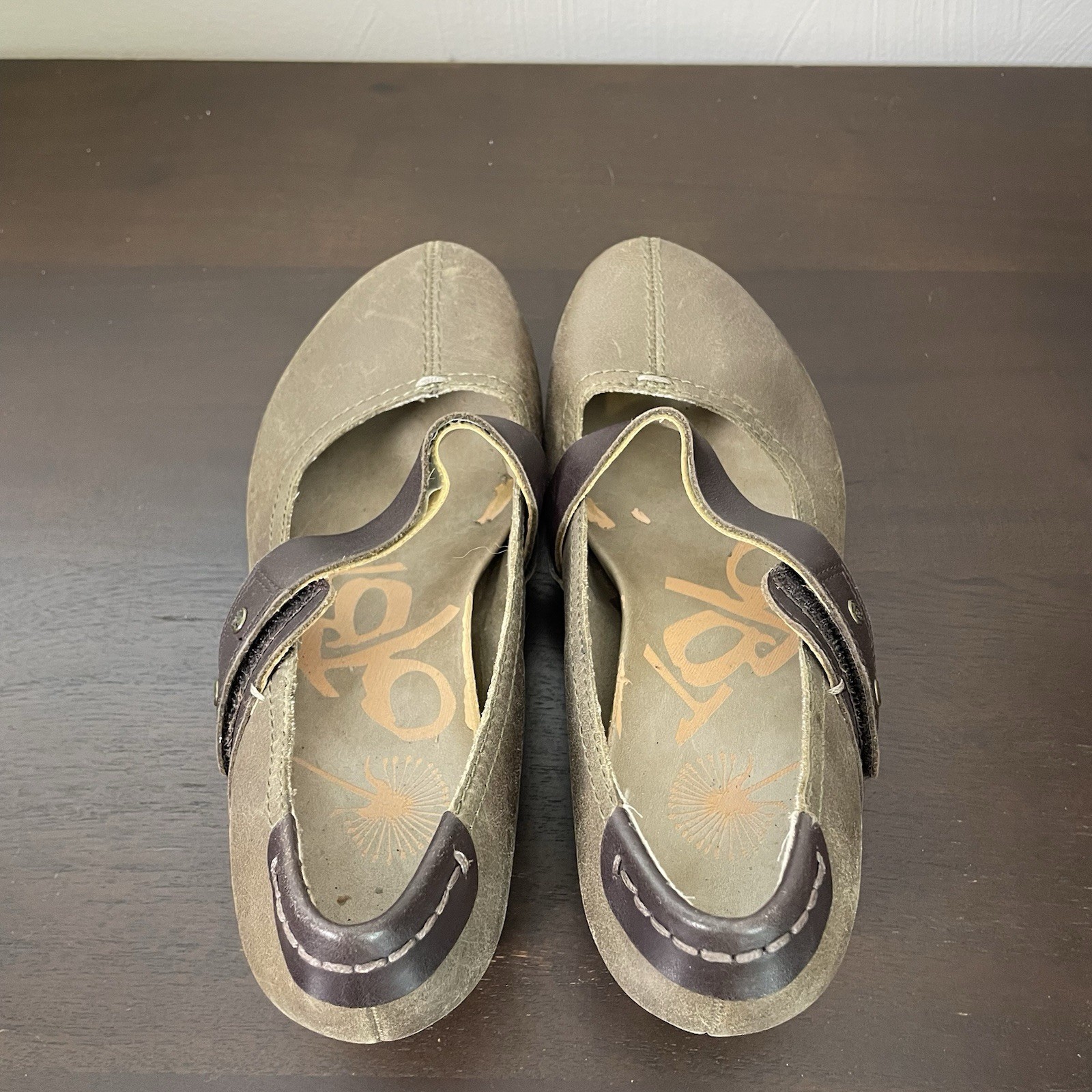 OTBT Women’s Salem Wedge Shoes, Mary Jane, Tan Brown Leather, Size 7.5