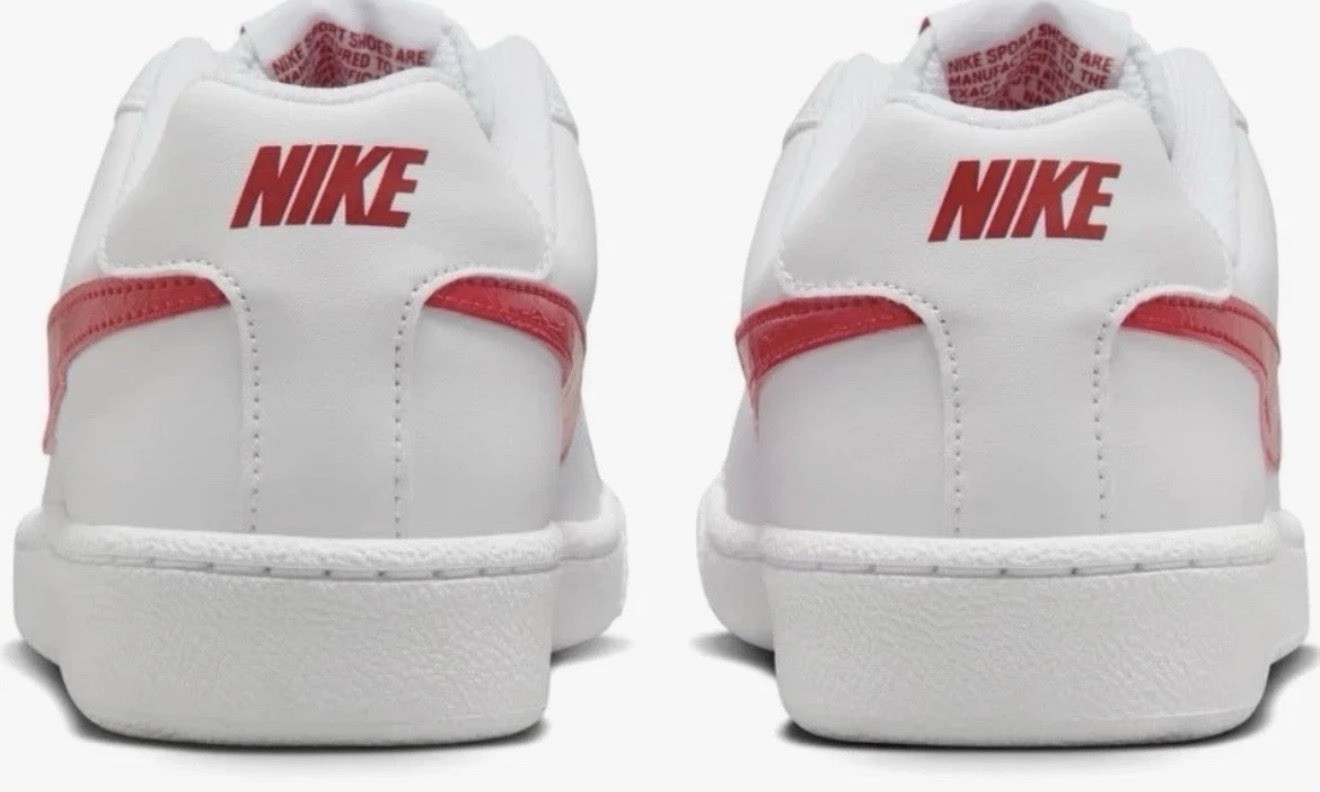 Nike Court Royale White Red Casual Lace Up Sneakers 749867-114 Women’s Sizes