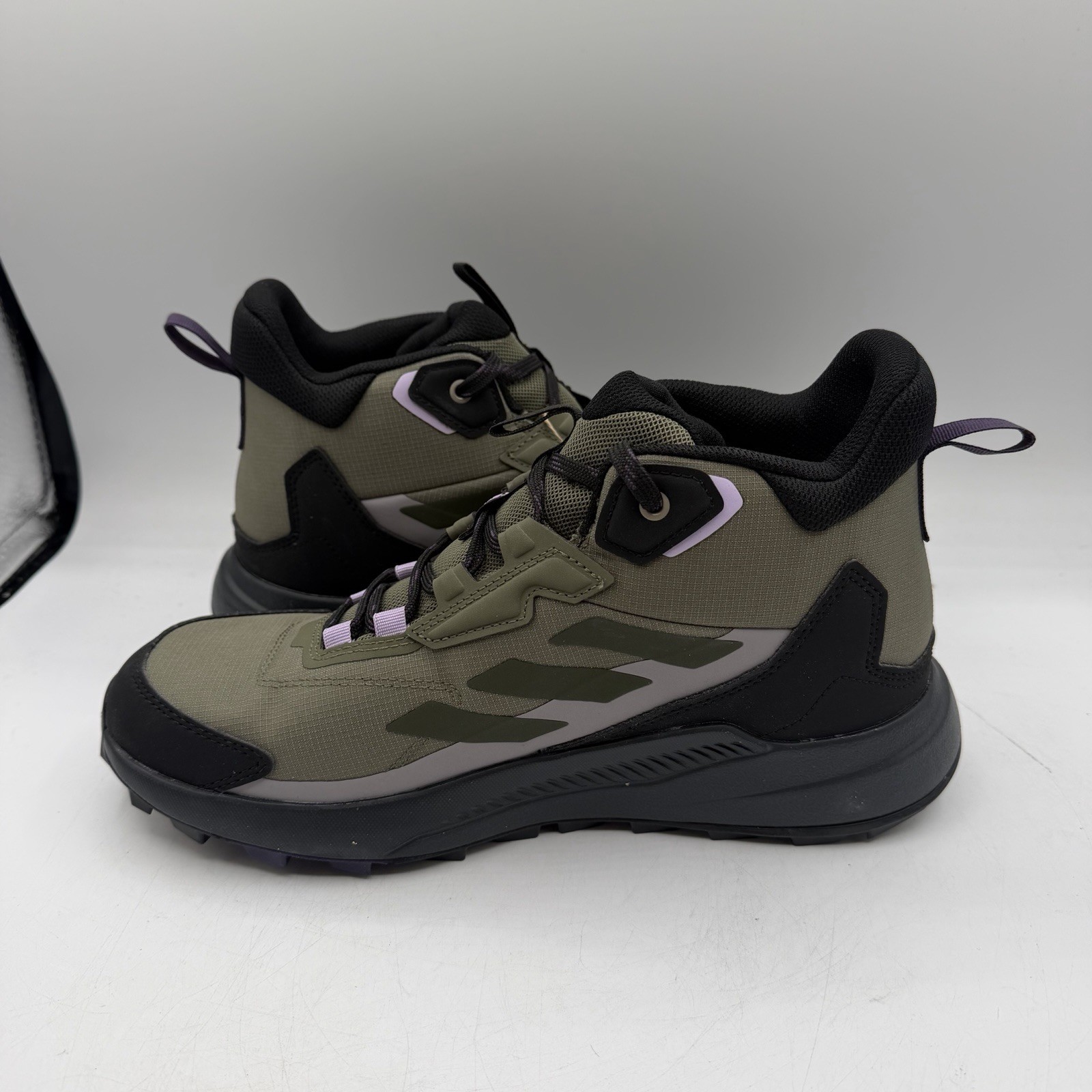 Adidas Terrex Anylander Mid Rain.Rdy Hiking Boots Womens Sz 9 Olive Green JQ9965