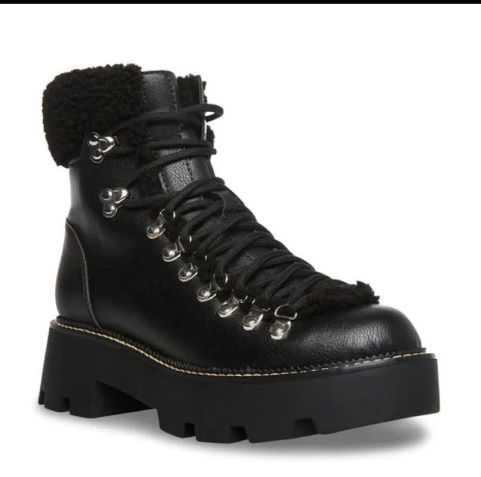 Cool Planet By Steve Madden Cyclonee Boot Black Recycled Hiker An.
