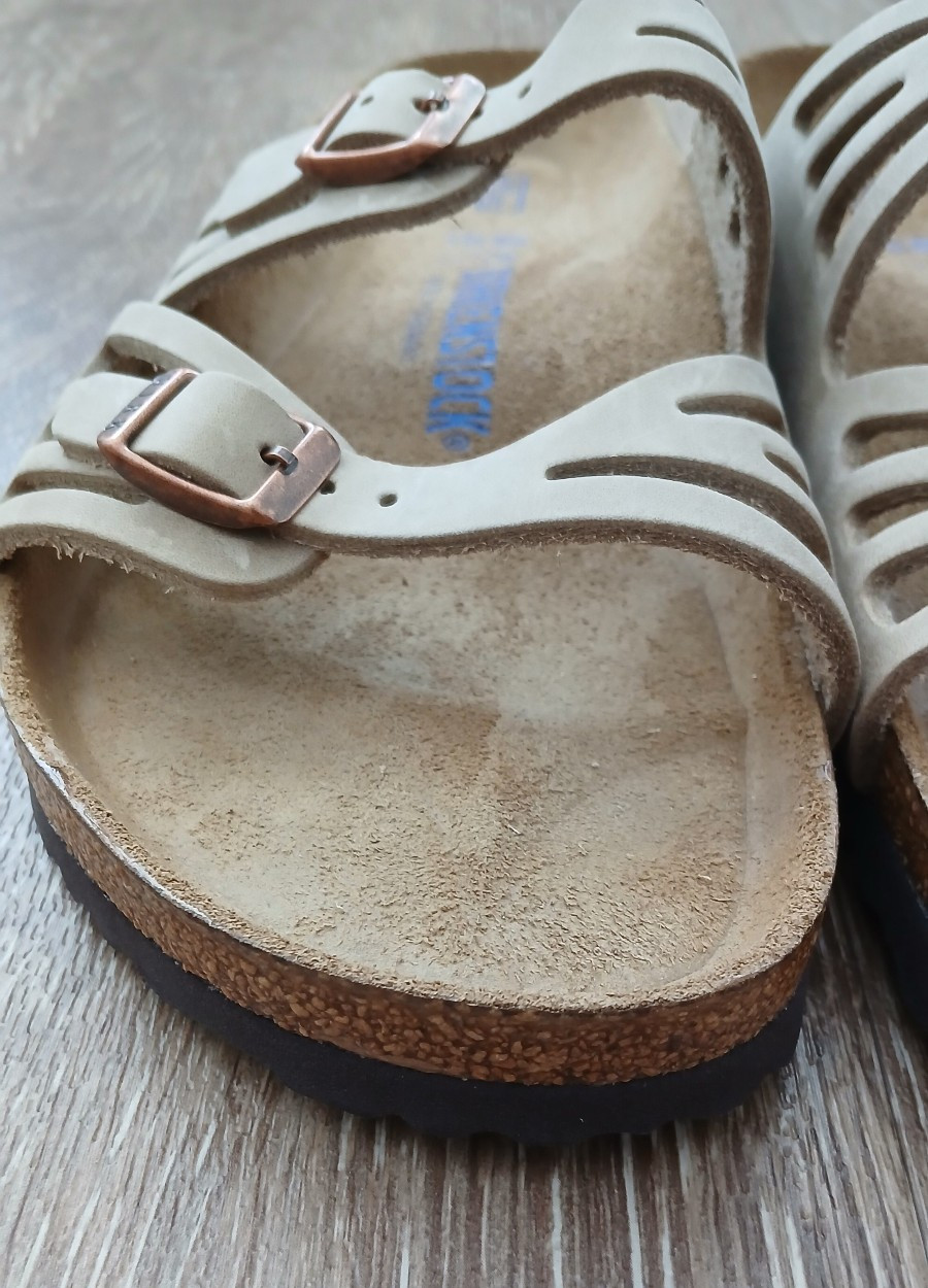 BIRKENSTOCK Sandals 40 US 26.5 Granada Nubuk Leather Tabacco Brown Soft Footbed