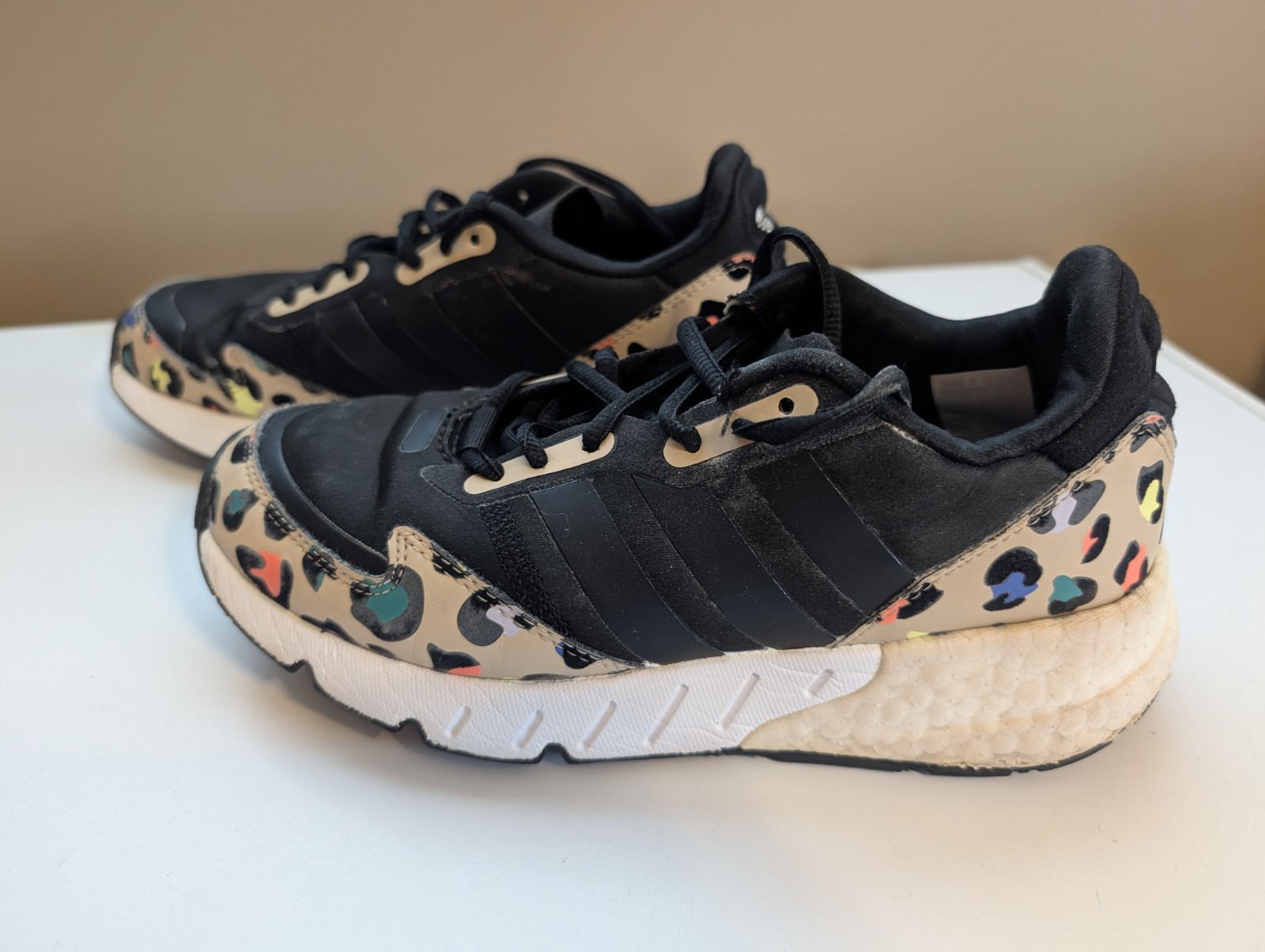 Adidas ZX 1K Boost «Leopard Print» Women’s Shoes Core Black-Pale Nude H00669