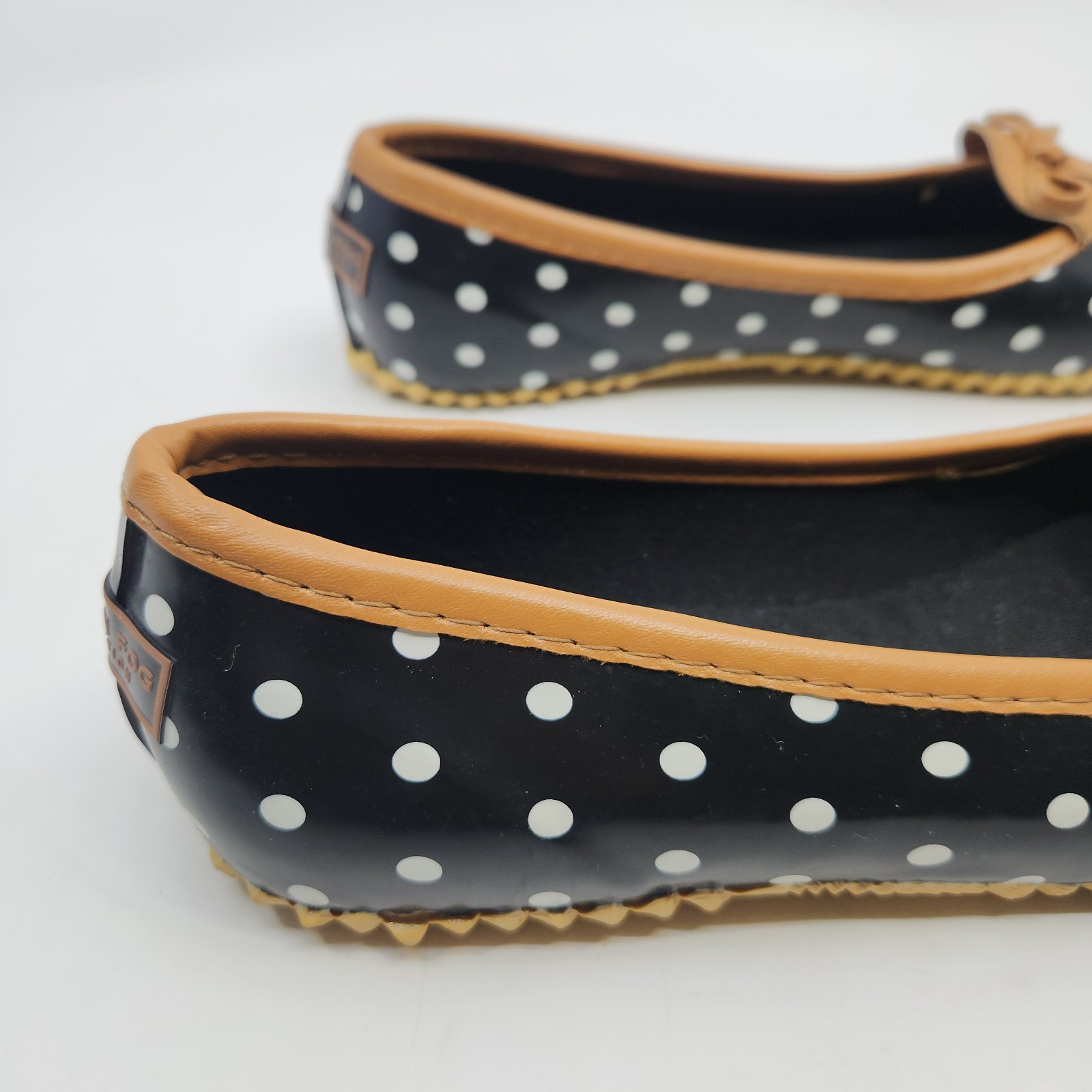 London Fog Womens Navy Webster Water-Resistant Shoes Size 8M Ballet Rain Flats