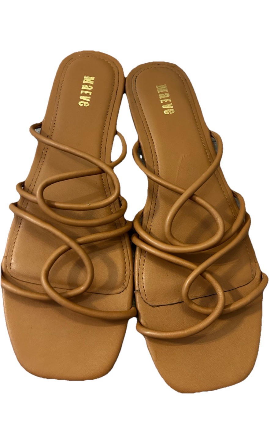 Maeve Women’s 7 Leather strappy sandals Flats Anthropologie