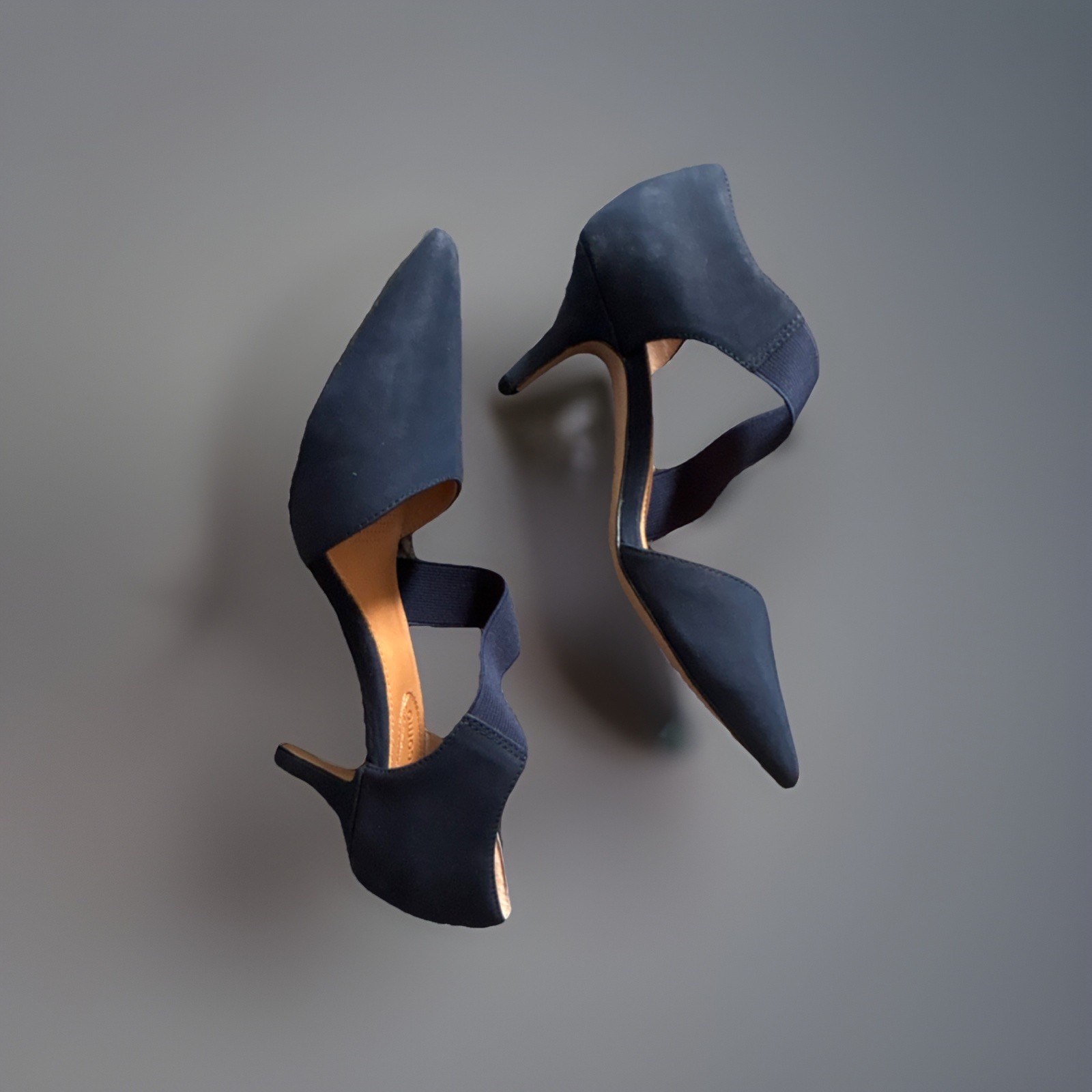 Corso Como Blue Leather D’Orsay Pointed Toe Strap Pumps Women 5.5 M