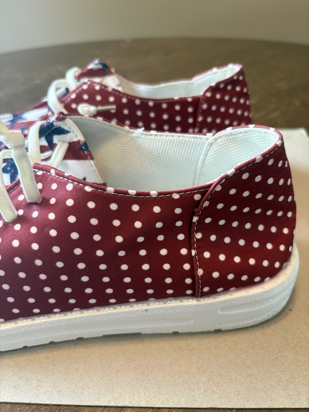 Shoes Patriotic Sneakers Women 11 Men 9 Tennis Lace Up Stars Stripes