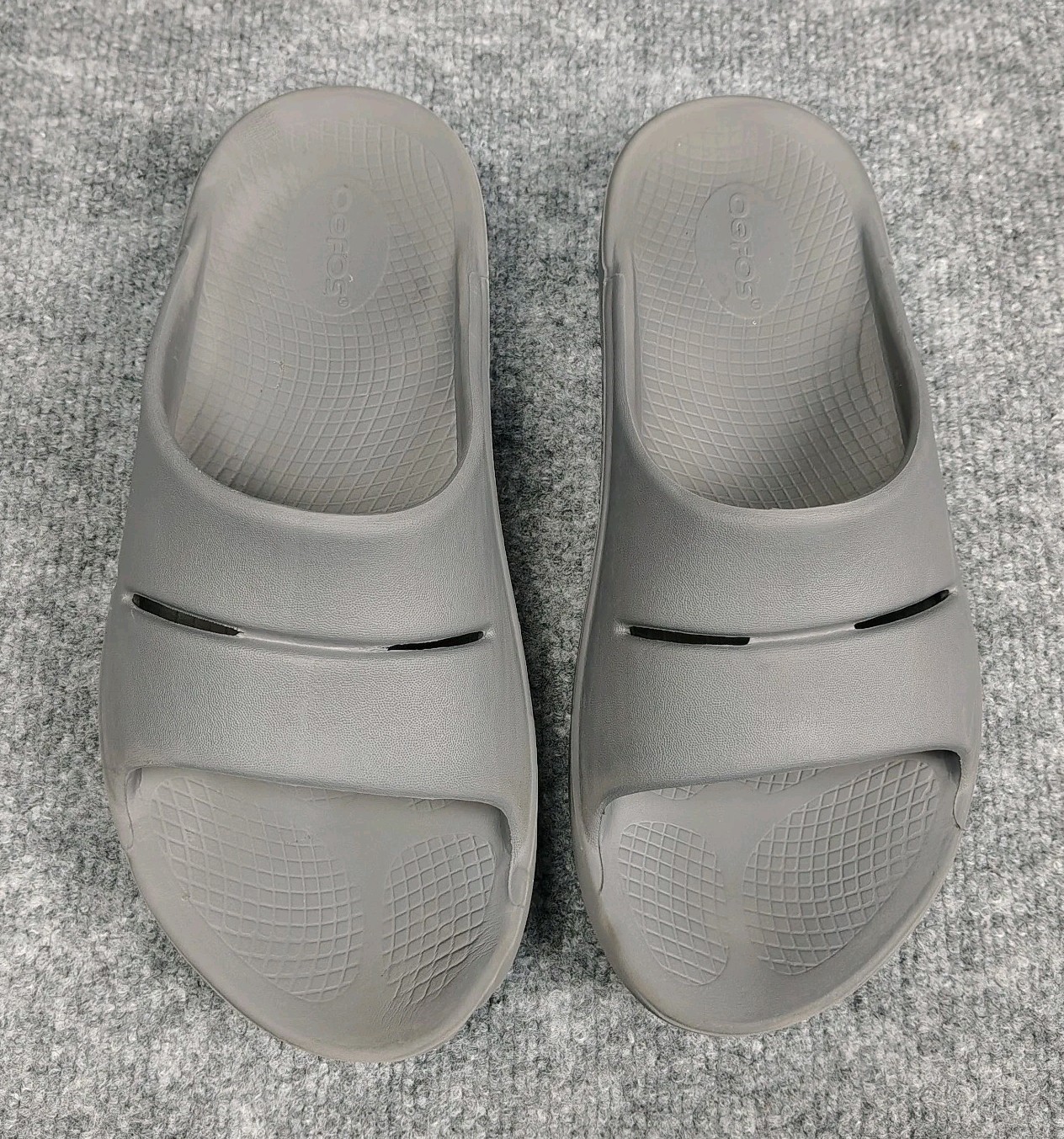 Oofos Ooahh W 10 M 8 Shoes Slip On Recovery Comfort Slide Sandals Gray