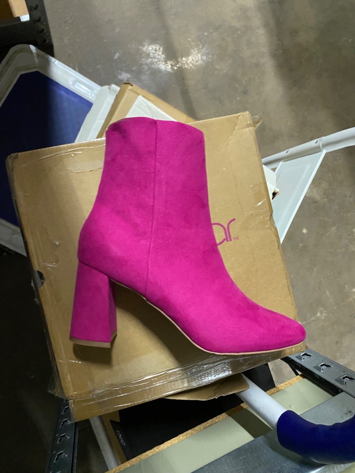 Sugar Womens Element Block Heel Square Toe Dress Booties Fuschia Size 8.5M NIB