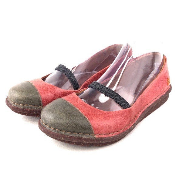 The ART Company Red Leather Mary Jane Ballerina Flat Shoes EUR 38 Womens Size 7