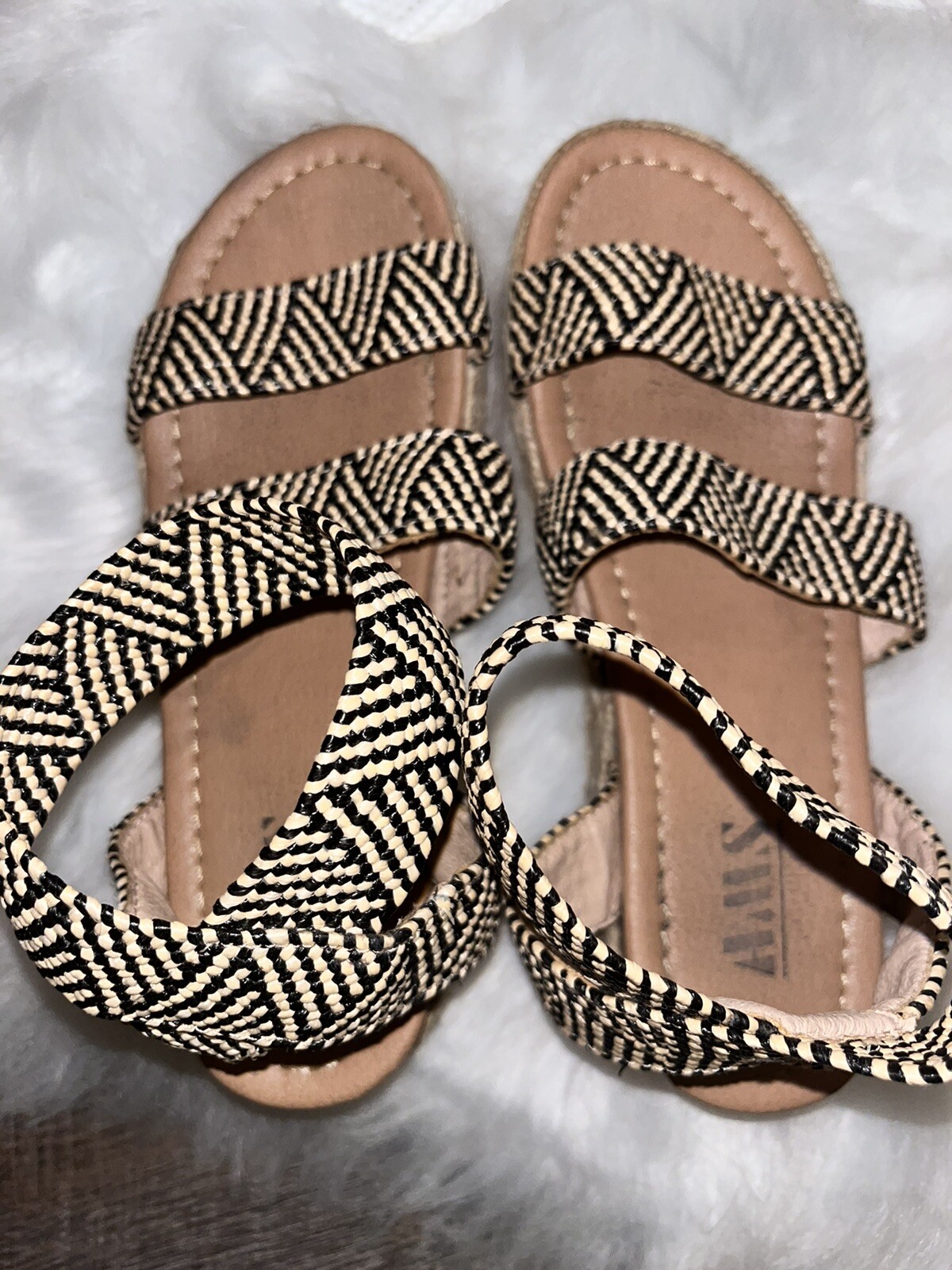 Espadrille Platform Size 8.5 Boho Festival Aztec Summer Feminine Fun Sandals