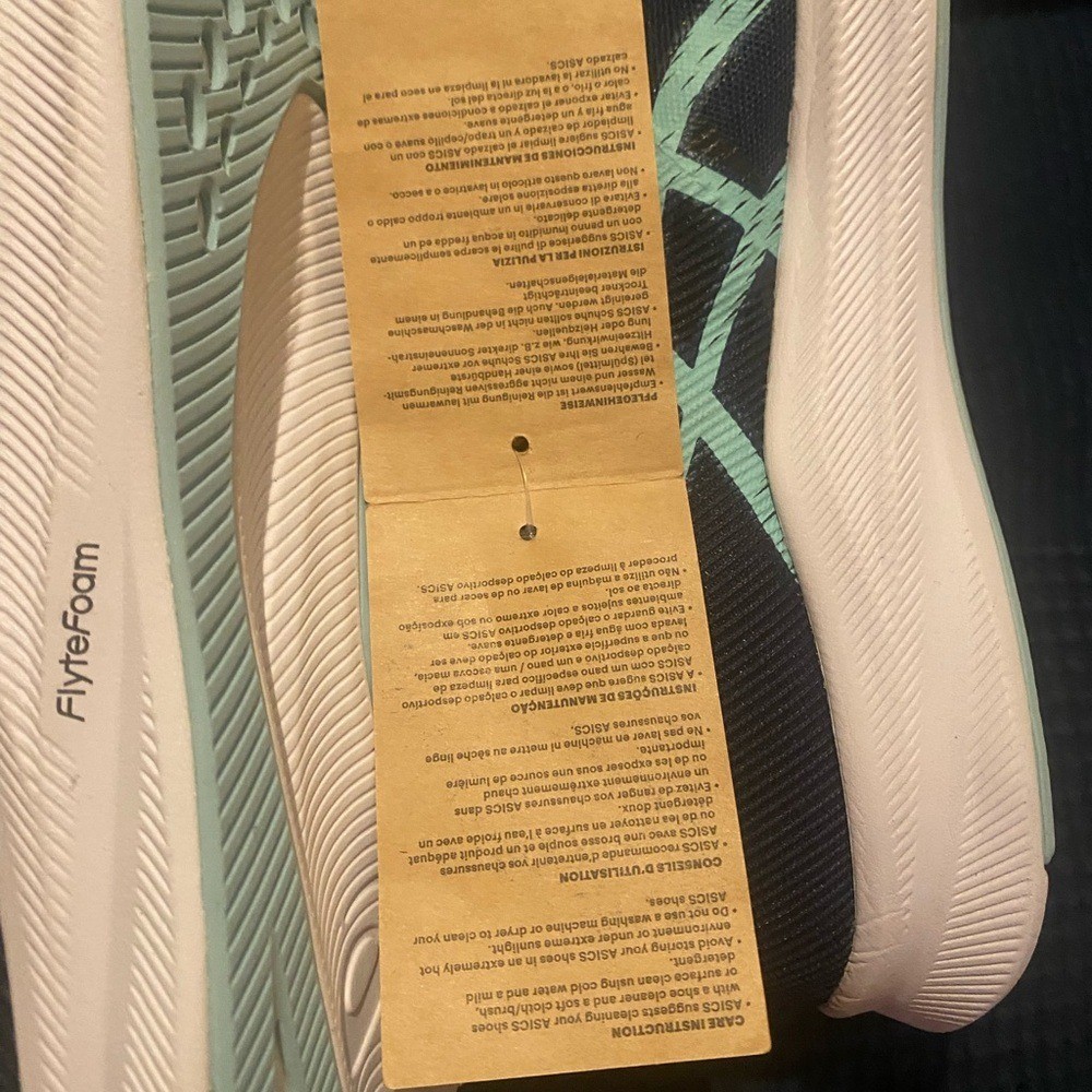 Asics Navy and Mint Athletic Shoes