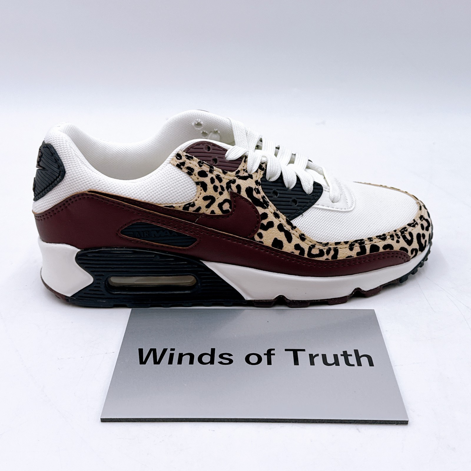 Nike WMNS Air Max 90 Leopard Burgundy IF1619-102 Women’s Running Shoes US 5.5-9