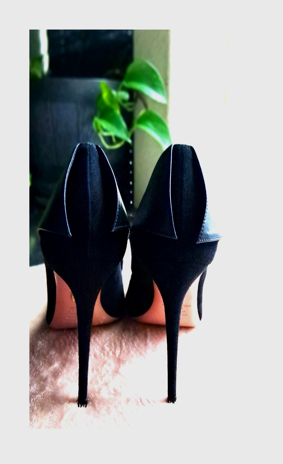 Pure Elegance: AQUAZZURA ELLE 110 Sexy Tuxedo Stiletto Pumo 39.5 US 8.5