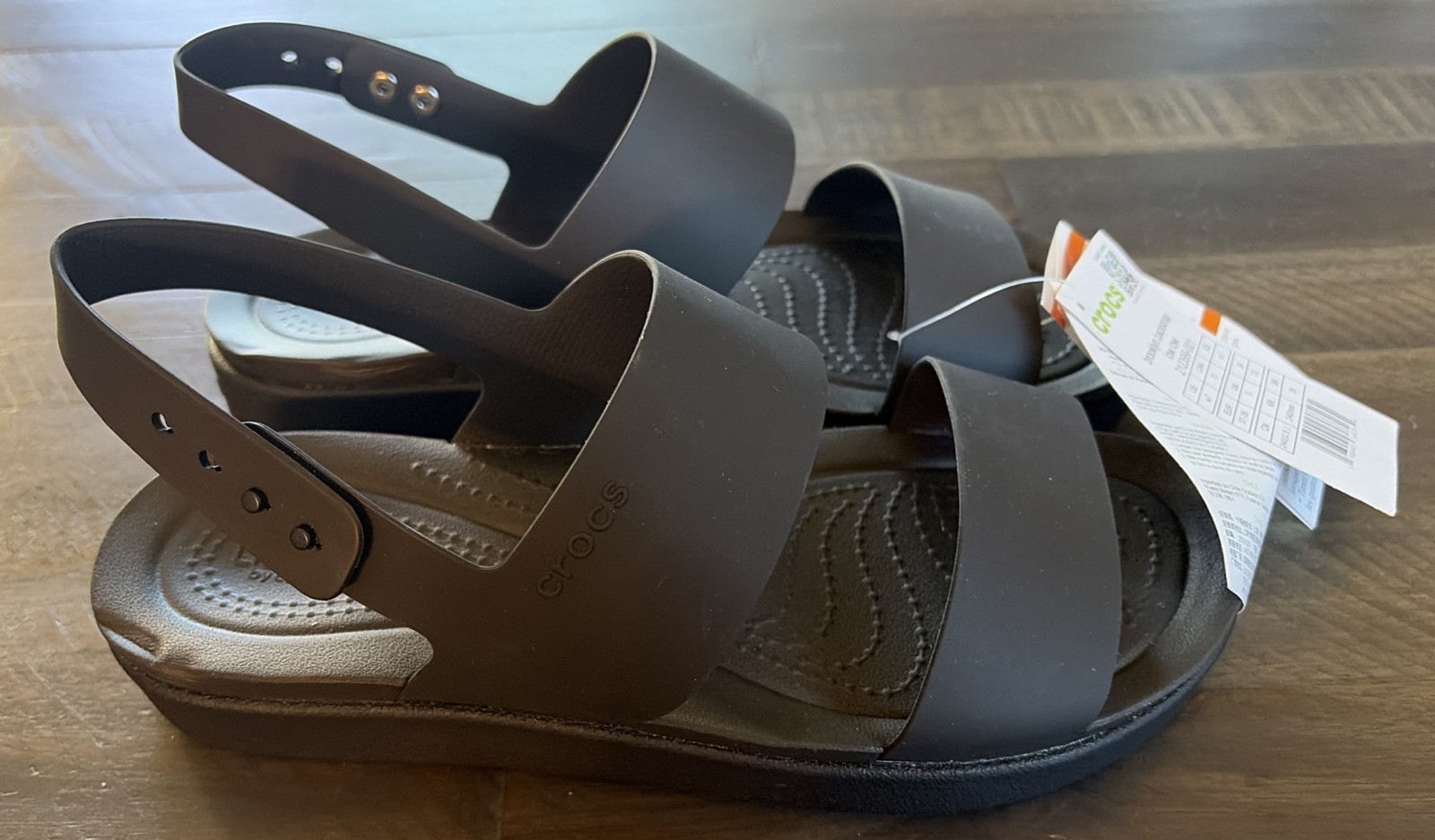 NWT Crocs Brooklyn Backstrap Low Low Sandal Black Women’s 7