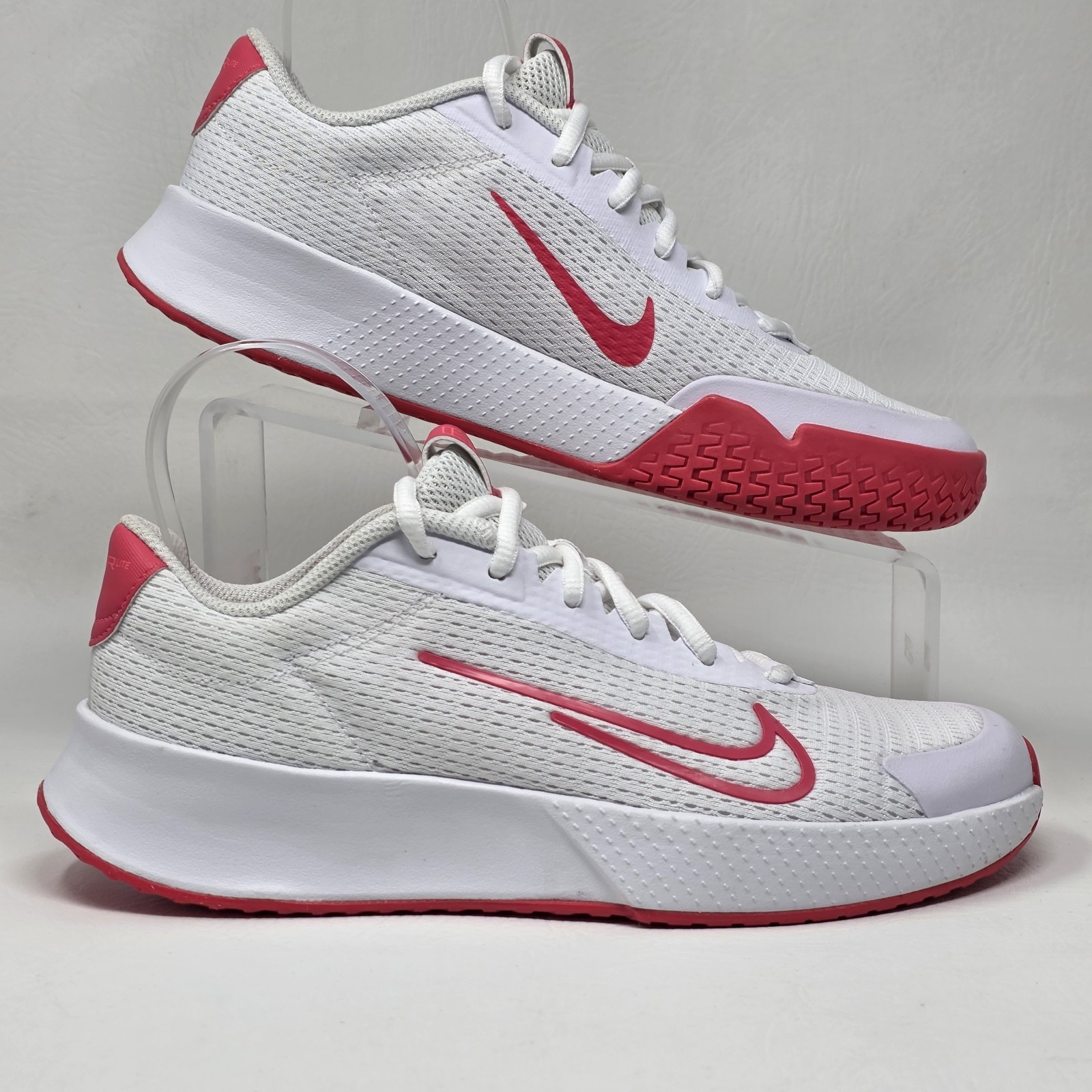Nike Court Vapor Lite 2 HC Tennis Shoes White/ PinkWomen’s Size 8 DV2019-108 New