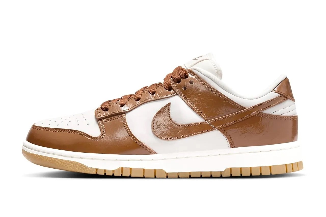 Women’s Nike Dunk Low LX «Brown Ostrich» Phantm/Ale Brwn-Sl (FJ2260 001)
