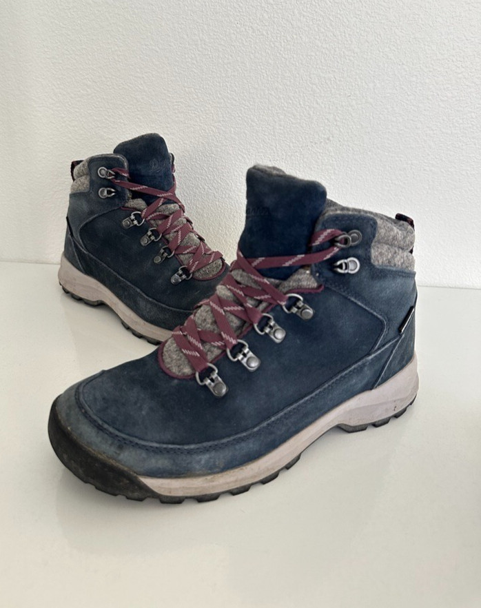 Danner Adrika Hiking Boots Wool Navy Purple Waterproof Leather Women’s 7.5 EU 38