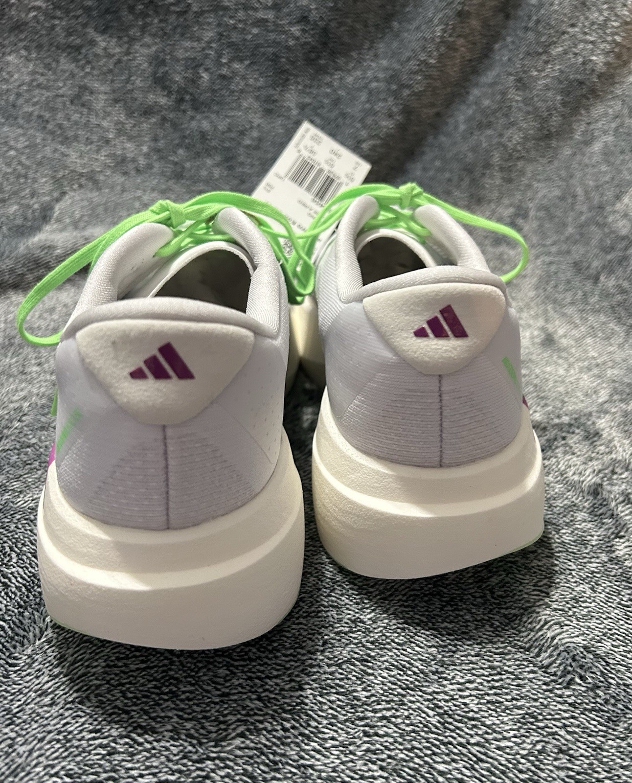 adidas Adizero Evo SL Cloud White Collegiate Purple Womens Size 7