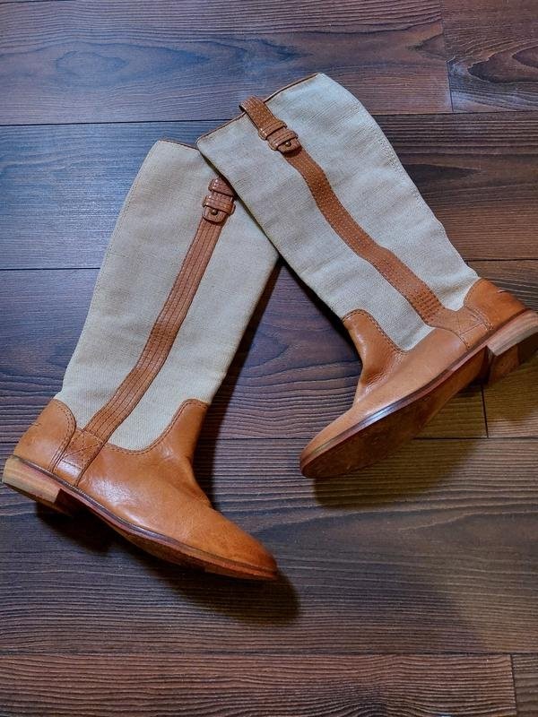 women massimo dutti boots brown leather 38.5