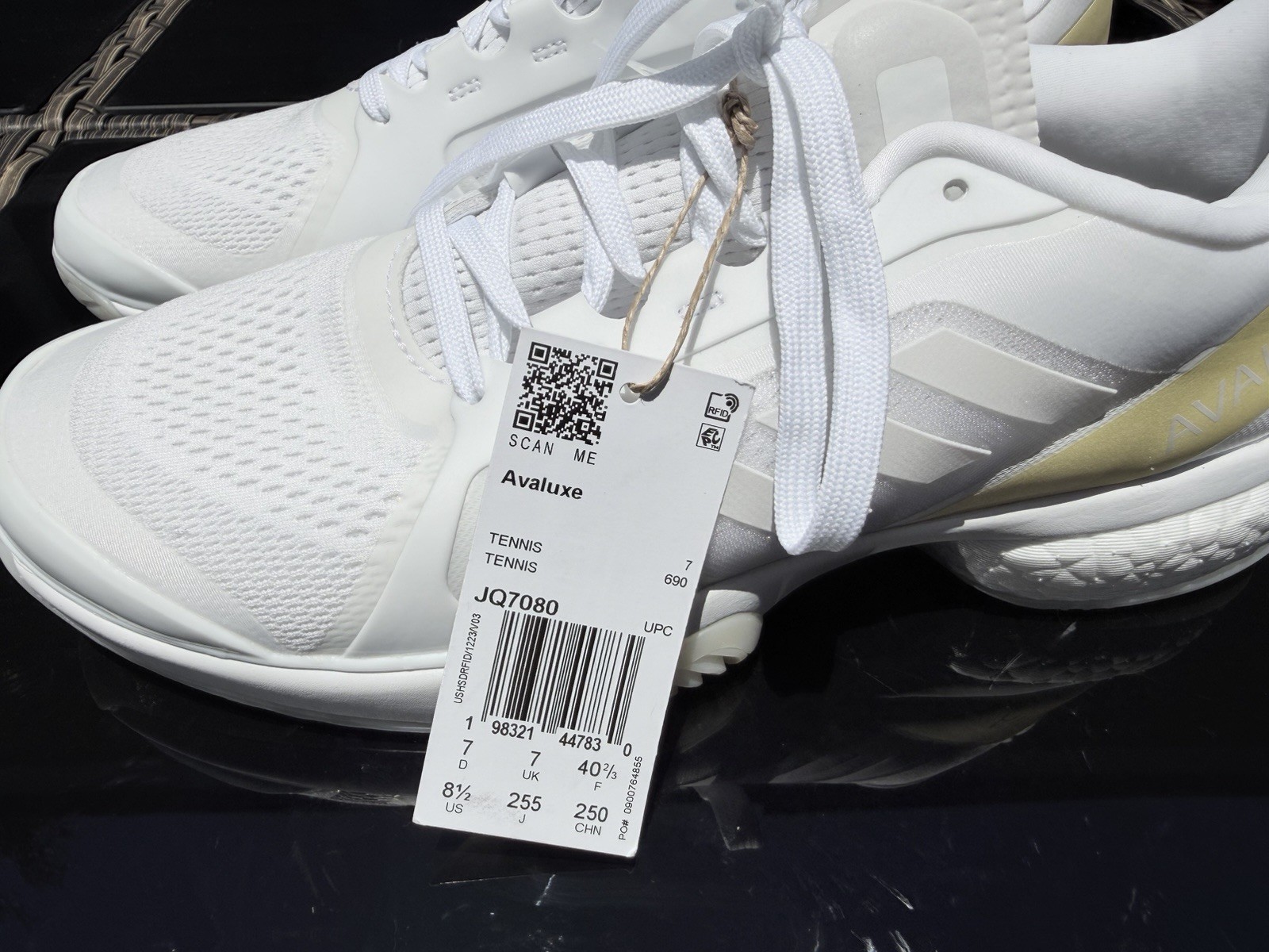 Adidas Avaluxe Tennis Shoes Women’s US 8.5 White Yellow Boost JQ7080 NWT