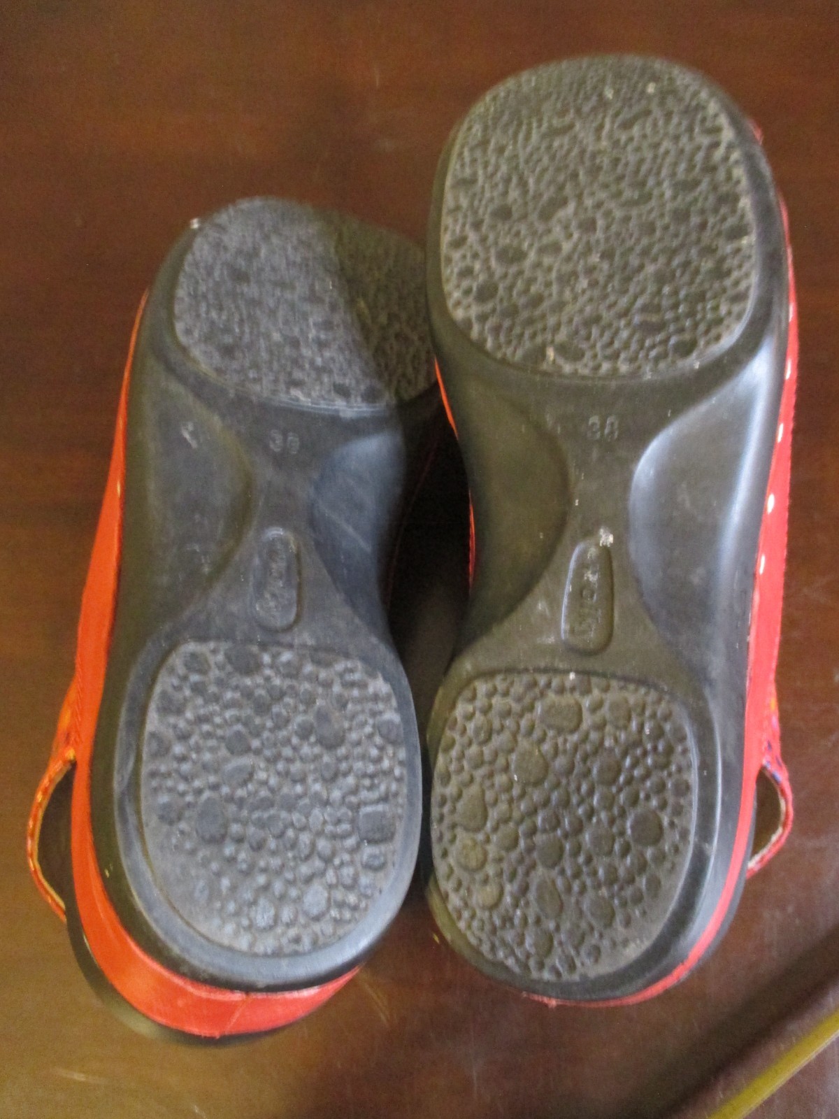 Wolky Red Leather Mary Jane Comfort Shoes Hook Loop Strap Women US 7 EU 38