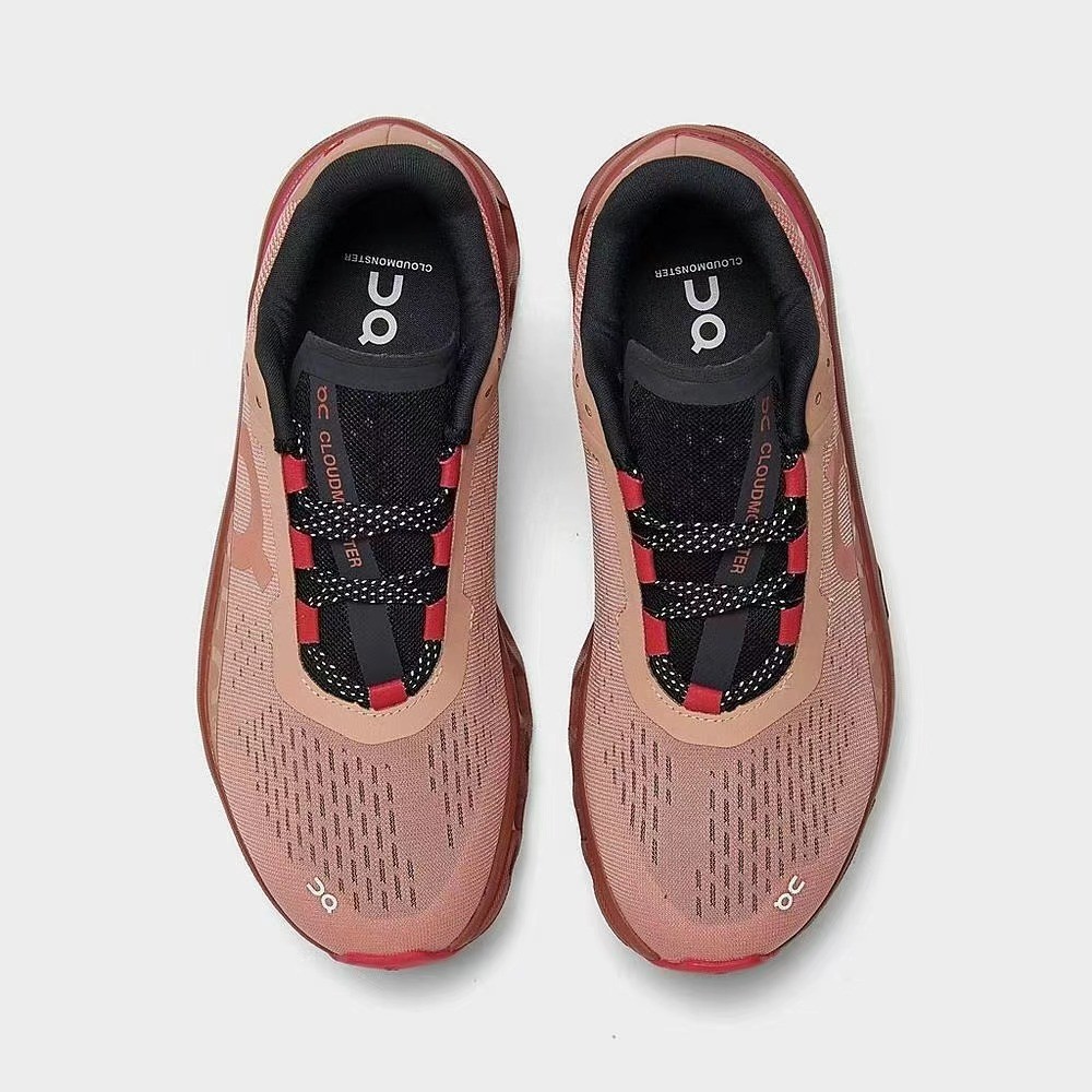 ON Running Brand Cloud Cloudmonster Rose Red/Brown Women’s Shoes RARE NEW