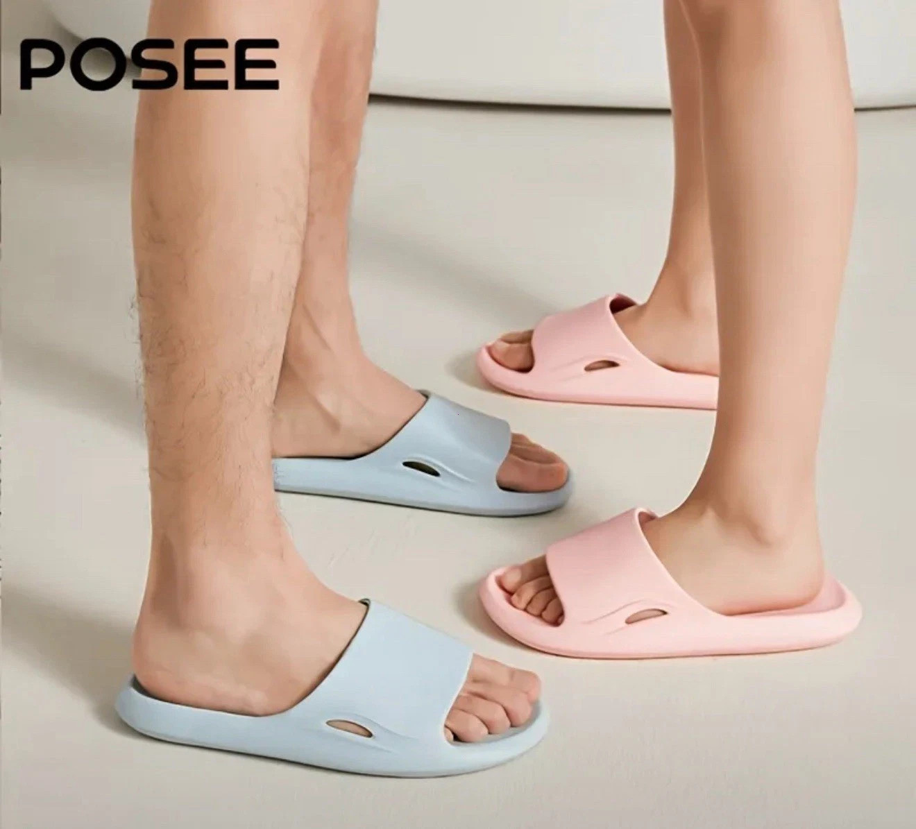 POSEE Arch Support Cloud Slides For Women And Men Summer Slippers US Size 6-11