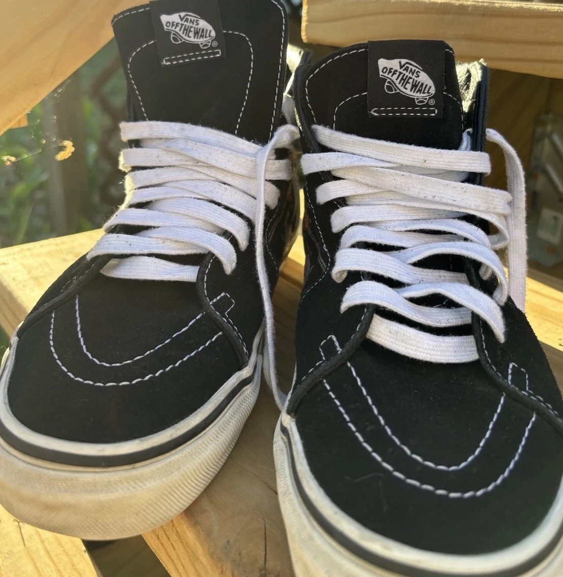 Vans Sk8 Hi Skull Floral Sneakers Goth Punk Women 8.5 Men 7 Rare
