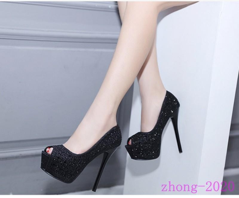 Women’s High Heels Rhinestone Platform Peep Toe Sandals Dress Club Shoes Elegant