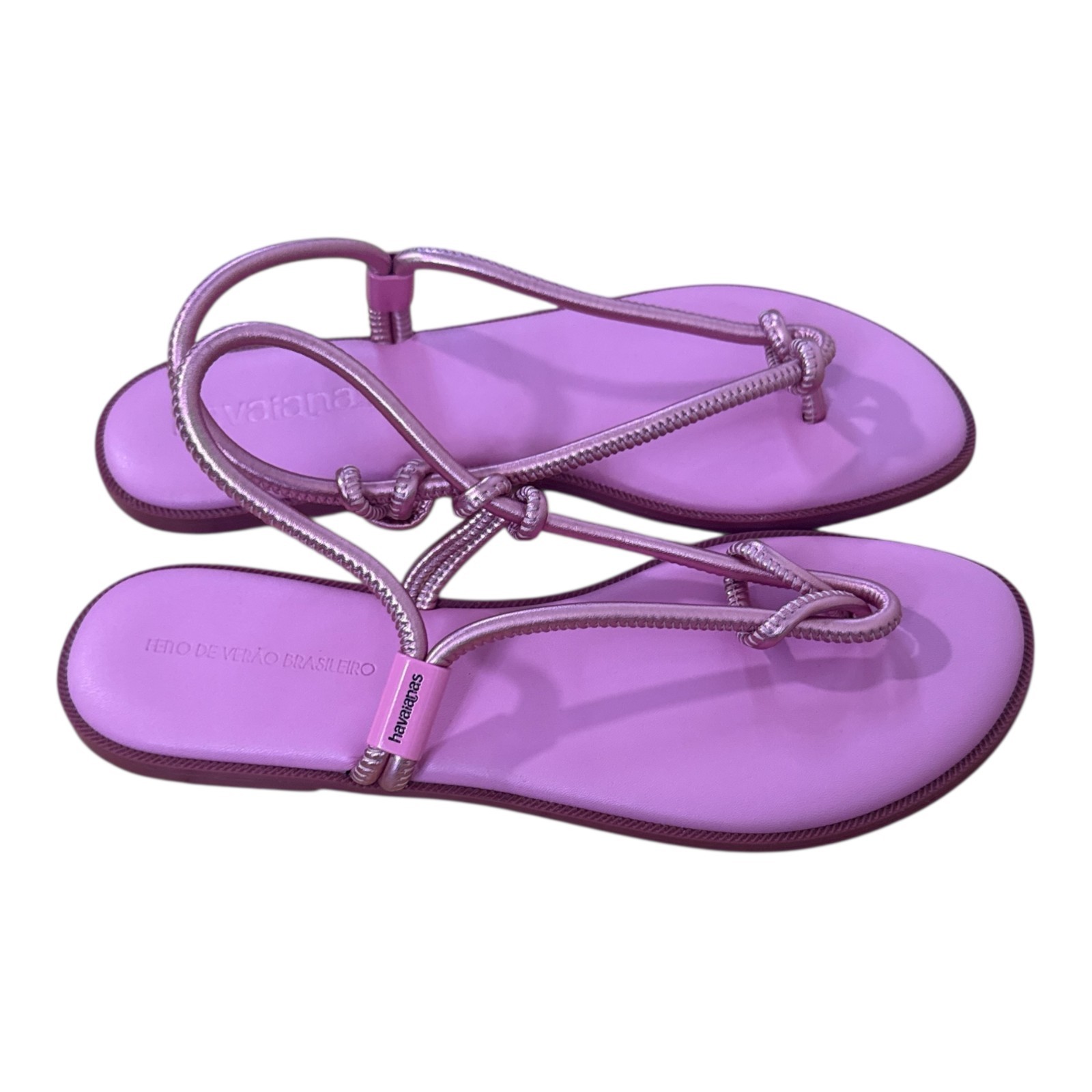 Havaianas Una Acai Eur Sandals in Pink Size US 10 EUC